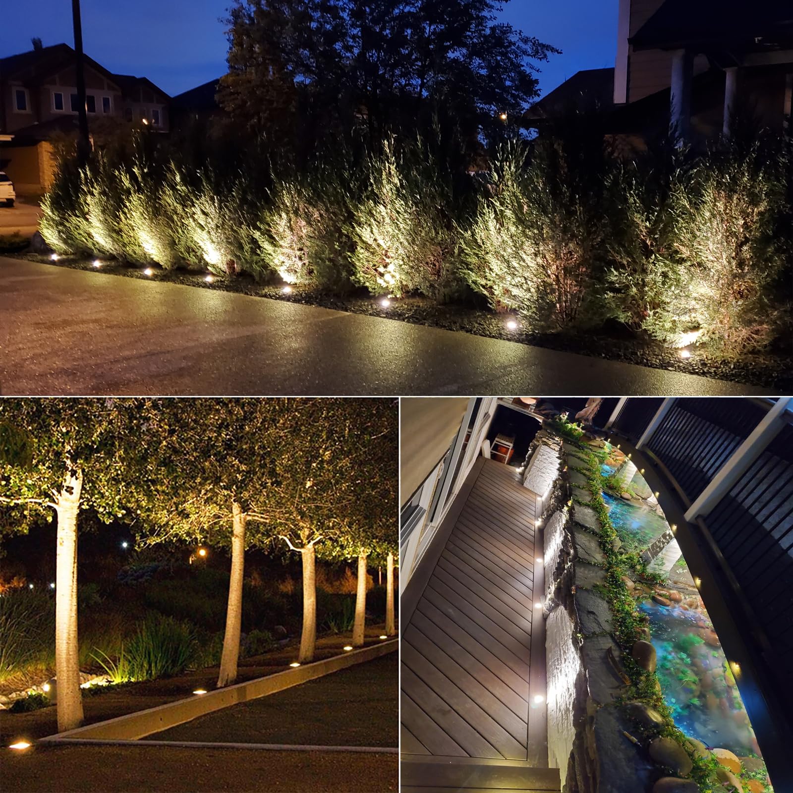 Rnehon 10W Ip67 Waterproof In-Ground Well Light, Low Voltage Outdoor Lighting For Yard & Garden, Pack Of 6