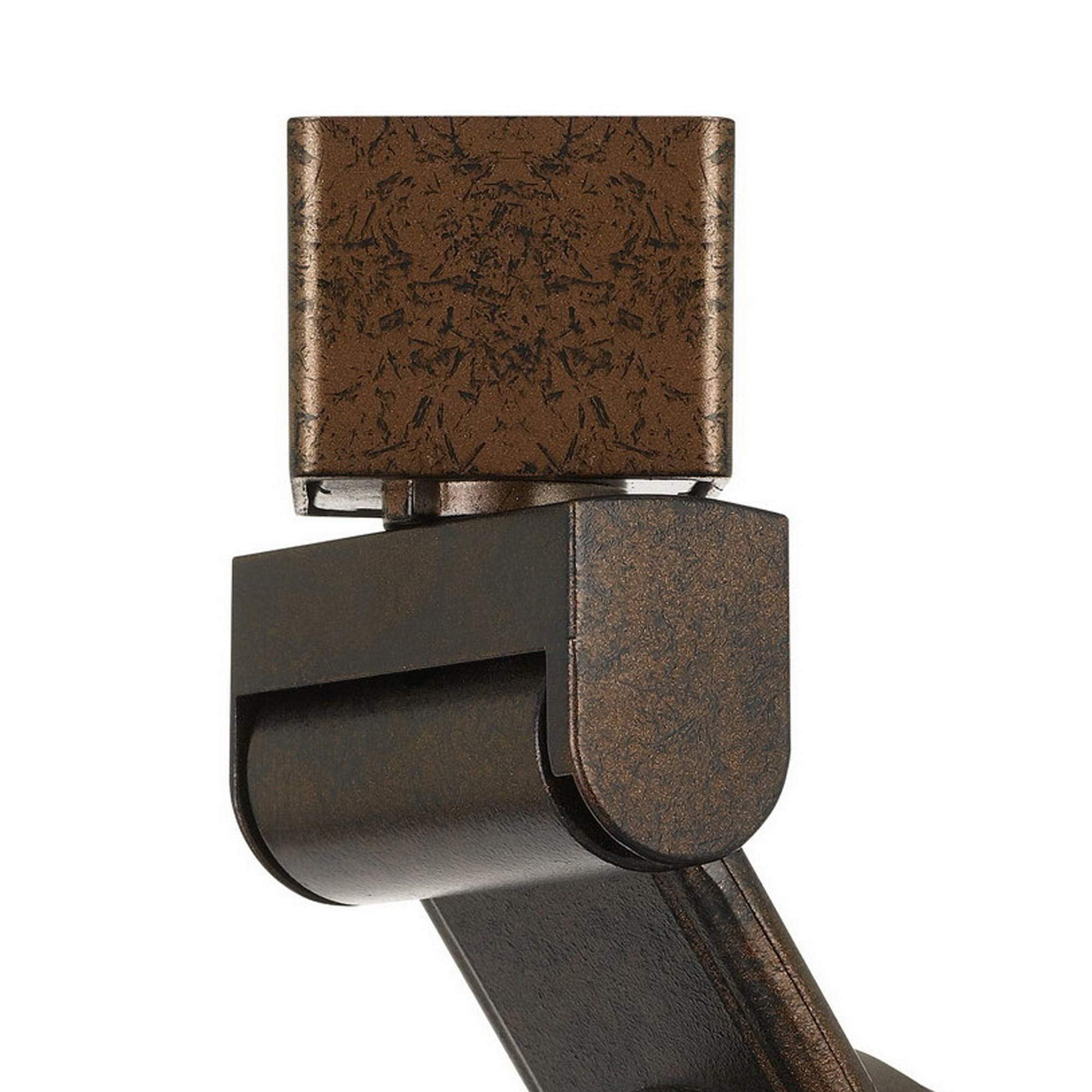 Benjara 12W Integrated Led Metal Track Fixture With Mesh Head, Bronze And Black