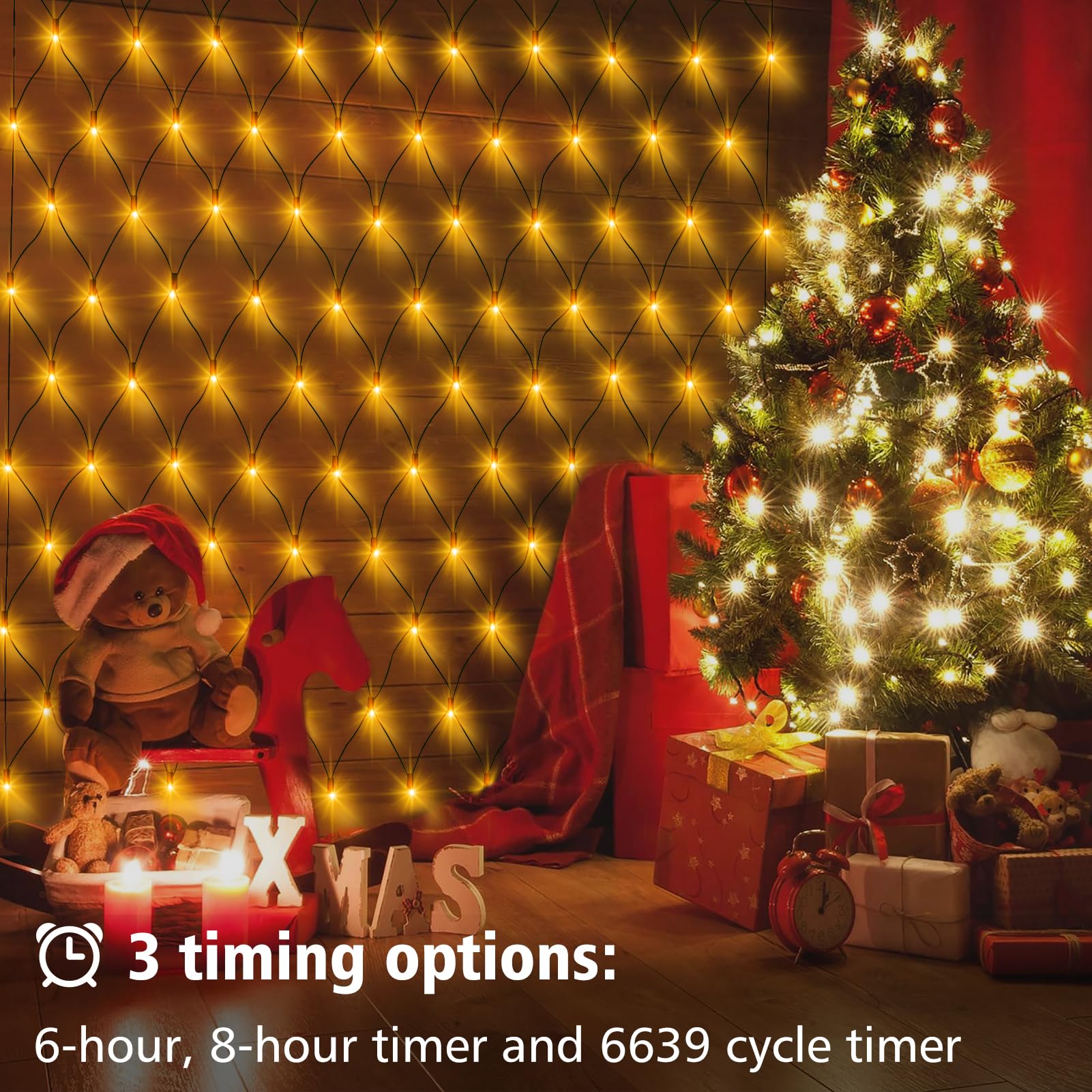 Battery Operated Outdoor Mesh Lights, 100 Led Dual Color Changing Net Bush Lights 5X 5Ft Green Wire Net Lights With Remote For G