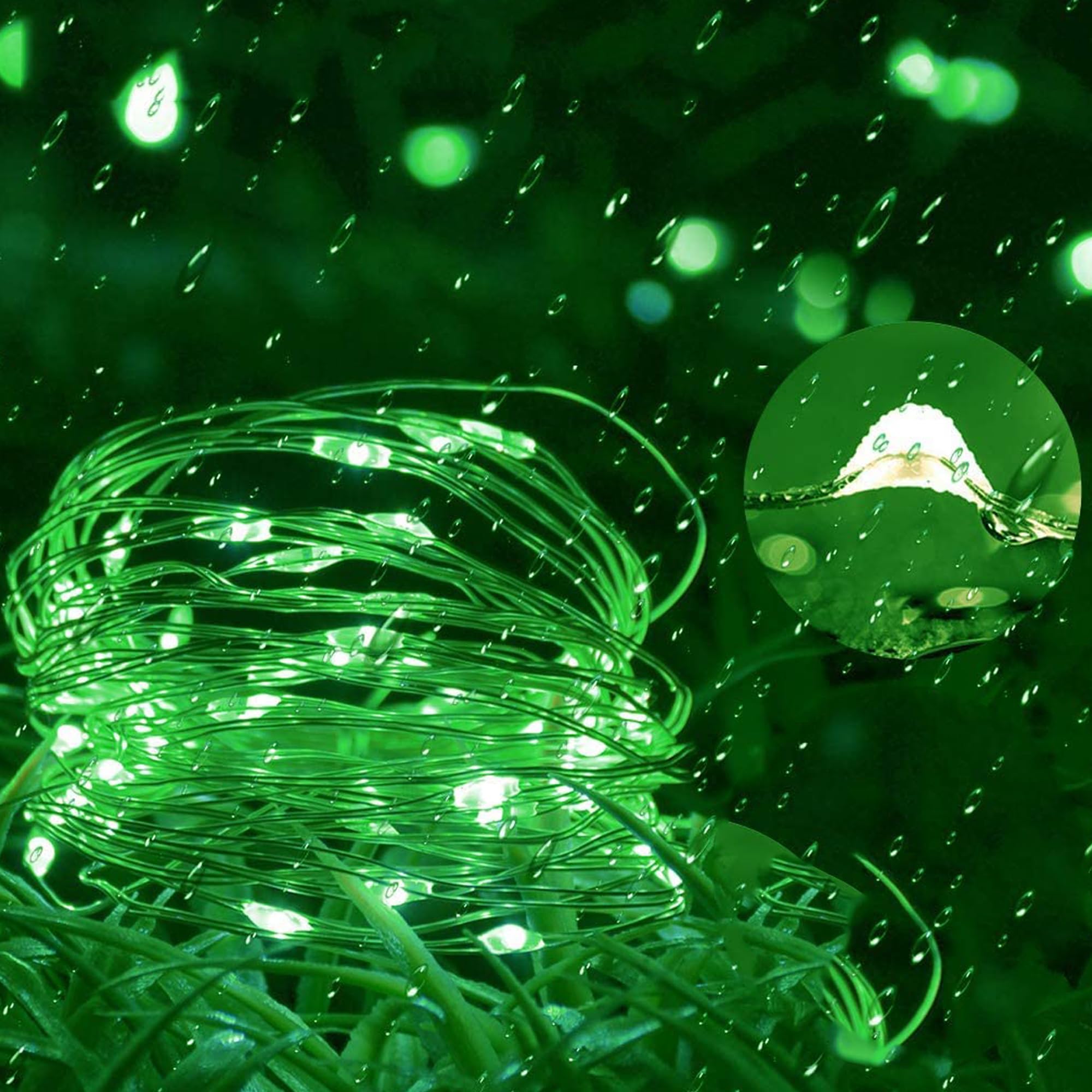 Joomer Solar Christmas Lights Outdoor, 2Pack Total 80Ft 240Led 8 Modes Solar Fairy Lights, Waterproof String Lights For Christmas Decoration (Green)