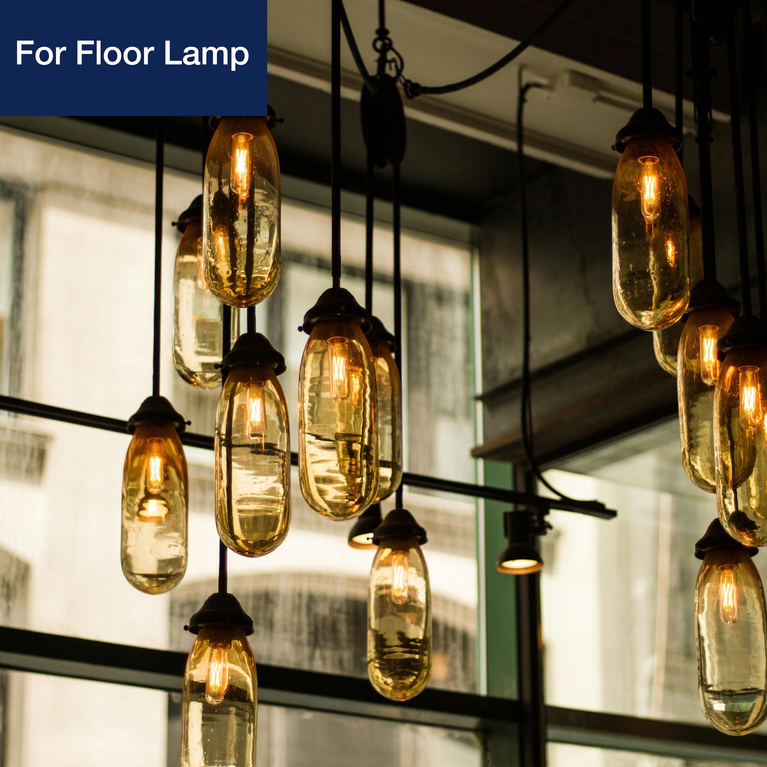 FLSNT Dimmable E12 LED Chandelier Bulbs, 60W Equivalent, 5.5W, 2200K Amber White, 450LM, 12 Pack, Glass