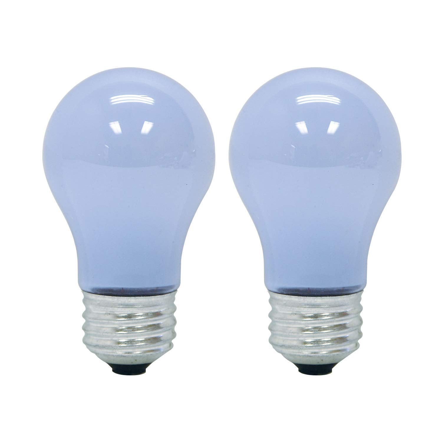 GE Reveal HD+ LED Light Bulbs, 40W A15 Ceiling Fan Bulbs, Frosted Glass, Medium Base, 2 Pack, Model 31885