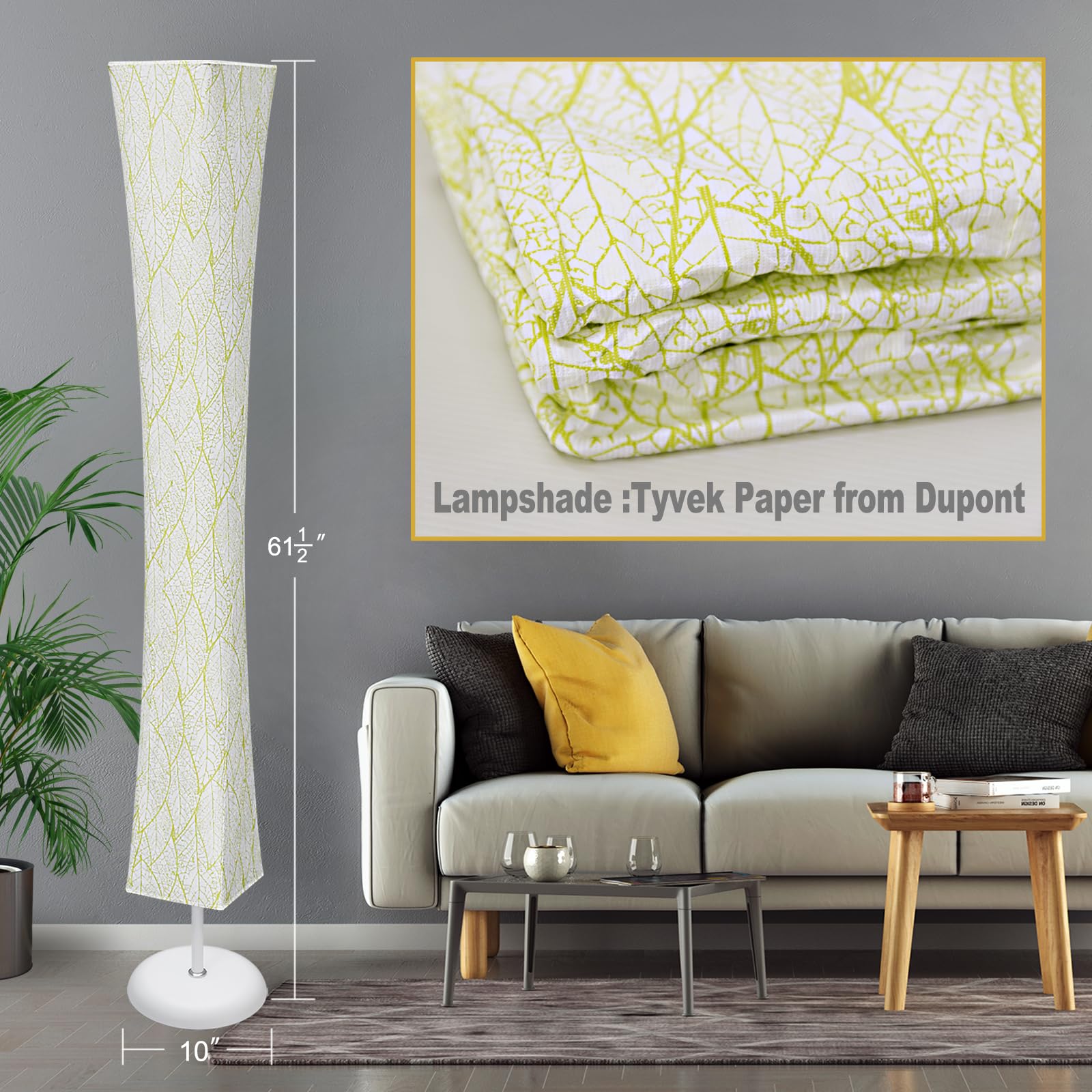 WORLD WIN 61'' Smart RGB LED Floor Lamp with Music Sync, 16 Million Colors, APP & Remote Control, RGB Color & 3 Temp Settings