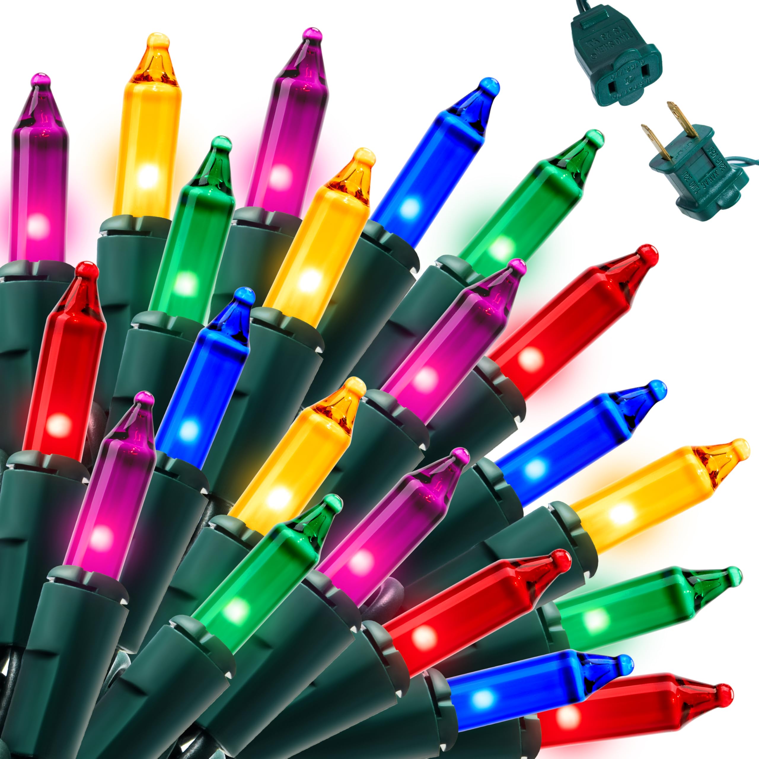 Joiedomi Multicolor Christmas String Lights,300(3x100) 64.2FT Christmas Fairy Tree Lights Plug in for Indoor Outdoor Xmas Decora