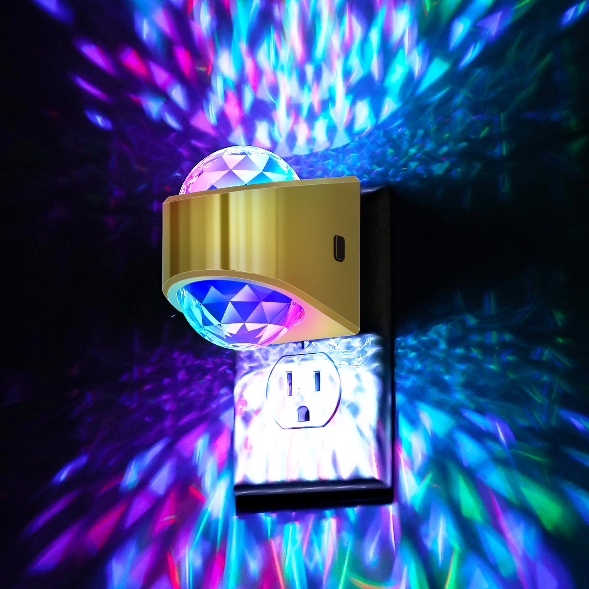 Night Lights Plug Into Wall  Star Projector For Bedroom  Gold Night Light Projector For Kids  9-Color Rgb Galaxy Nightlight With Dusk To Dawn Sensor For Bathroom  Home Gaming Room Decor Gifts