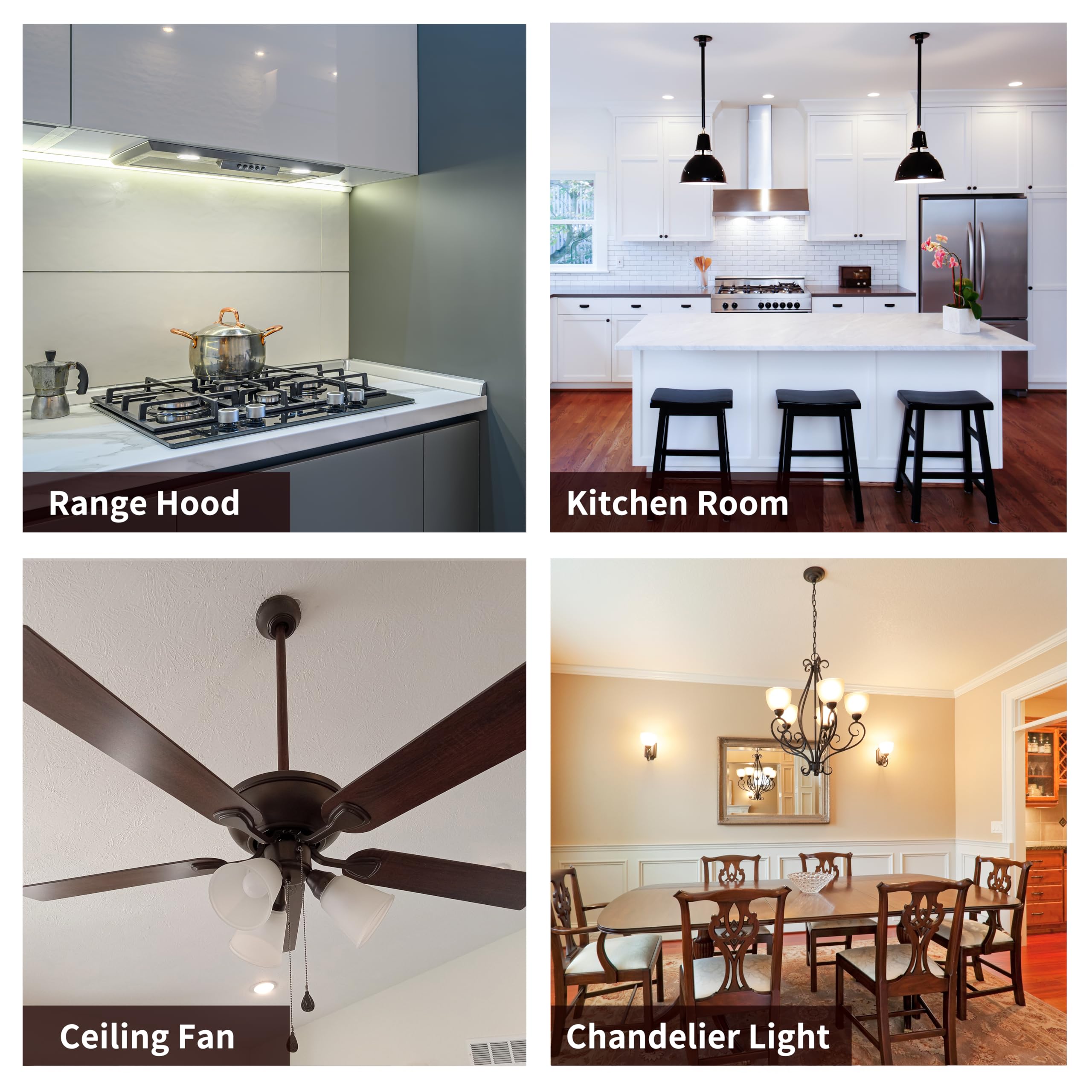 Vgogfly LED Refrigerator Light Bulb 40W Equivalent A15 E26 Waterproof 5000K Daylight White 2 Pack