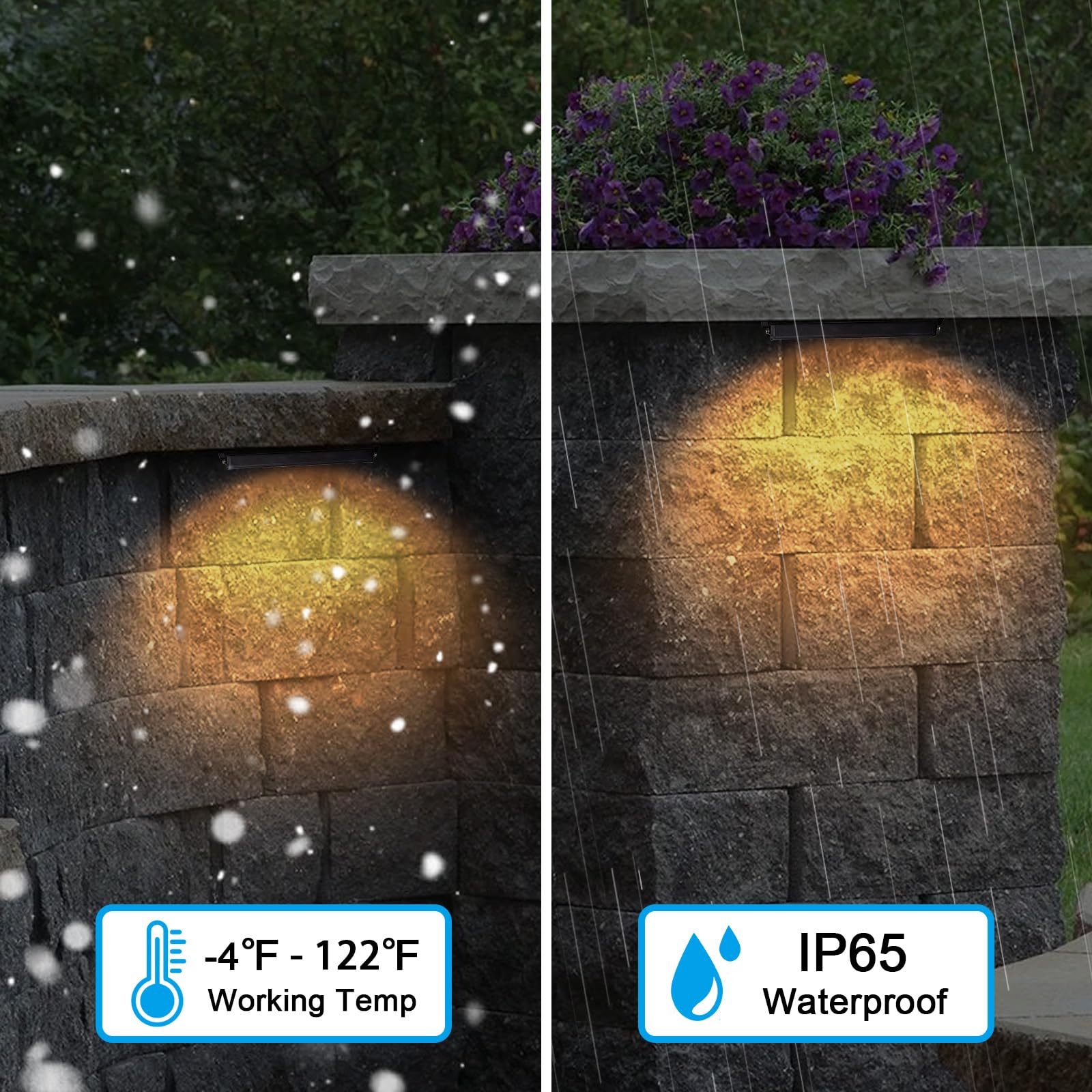 Modern 12Inch 5W Hardscape Lighting,2700K Soft White Retaining Wall Lights,12V Ac/Dc Low Voltage Landscape Paver Lights,Ip65 Wat