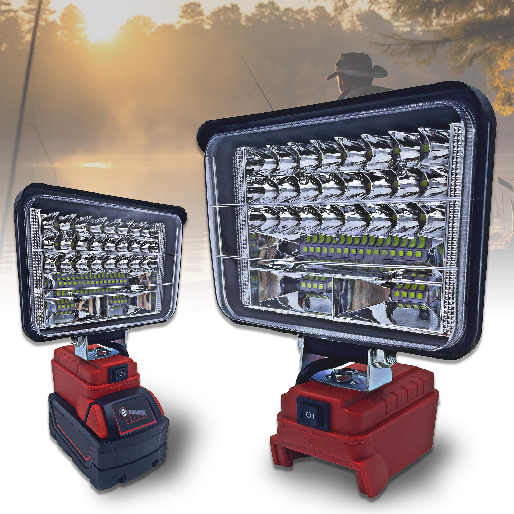 byczone LED Work Light Cordless handhelp for Milwaukee 18V Battery,60W 4500LM LED Portable Light,Protection USB Charging Port Fl