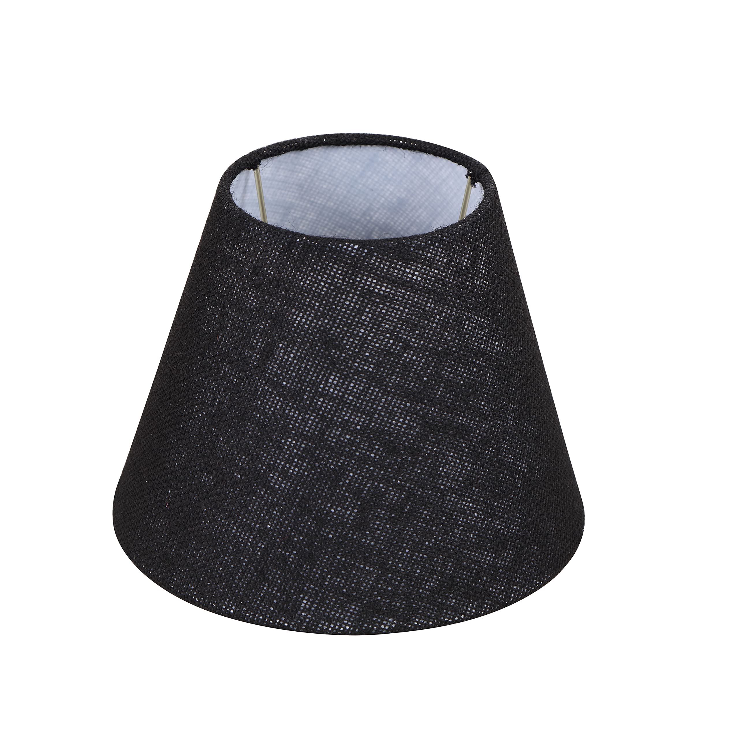 Aspen Creative 56019, Empire Uno Lamp Shade, Black, 5&quot; Top x 9&quot; Bottom x 7&quot; Slant Height, Slip UNO 33mm