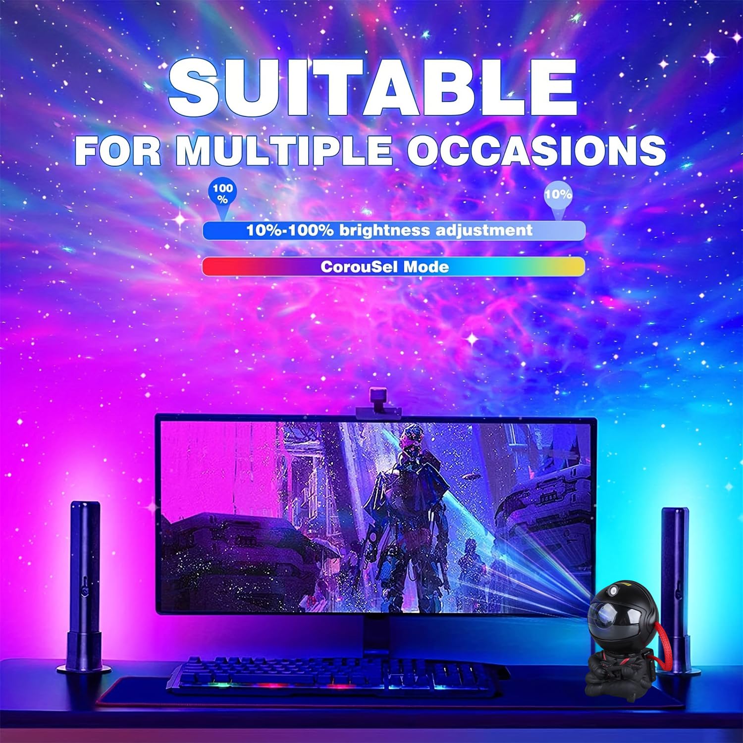Astronaut Star Projector, Star Projector Galaxy Light For Kids,8 Modes Remote And 270? Adjustable Led Lights For Bedroom, Girls