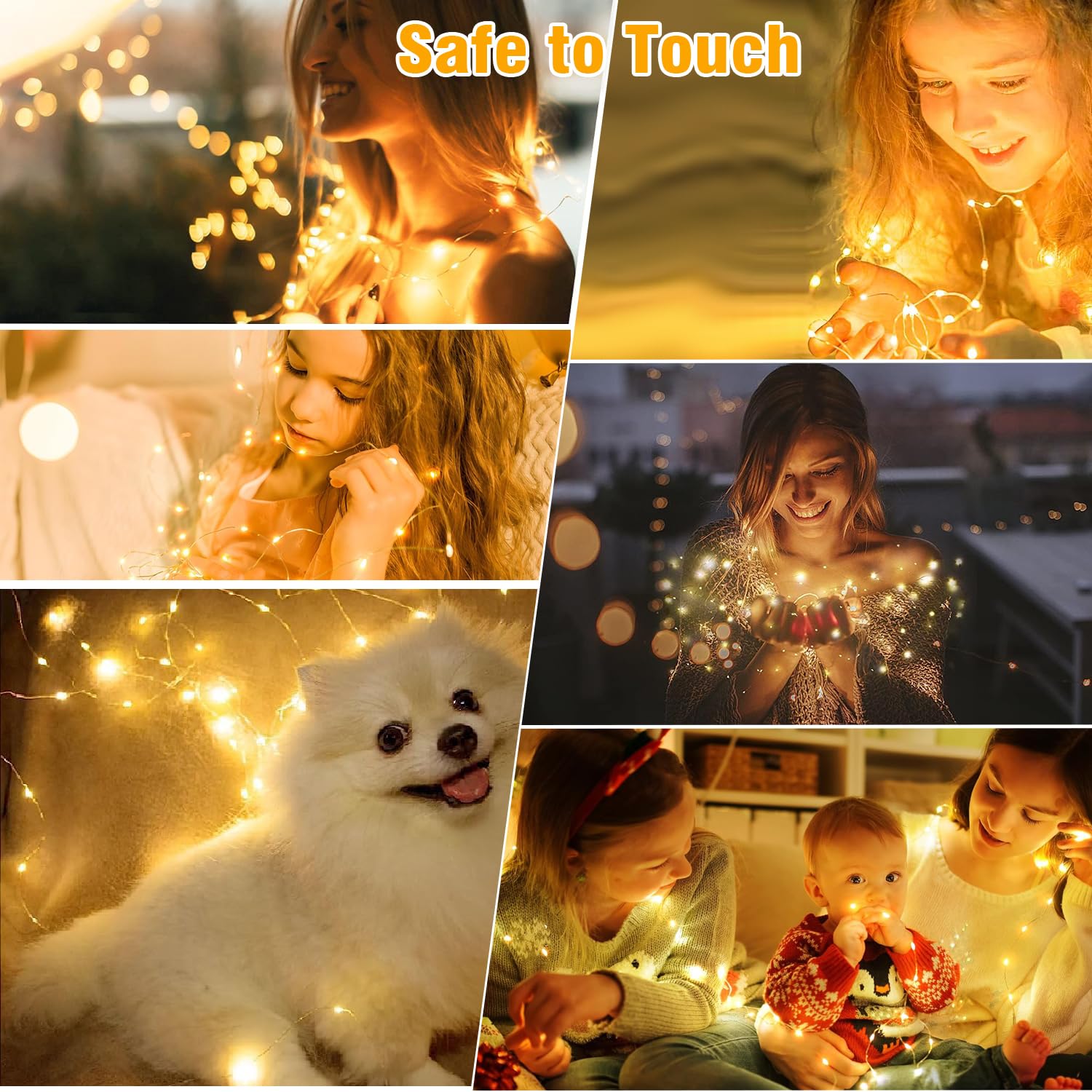 Tasodin LED Fairy Lights, Waterproof, Battery Operated, 16.4ft, Warm White, Model xyx070801, Ideal for Weddings, Home, Garden, Parties, Christmas