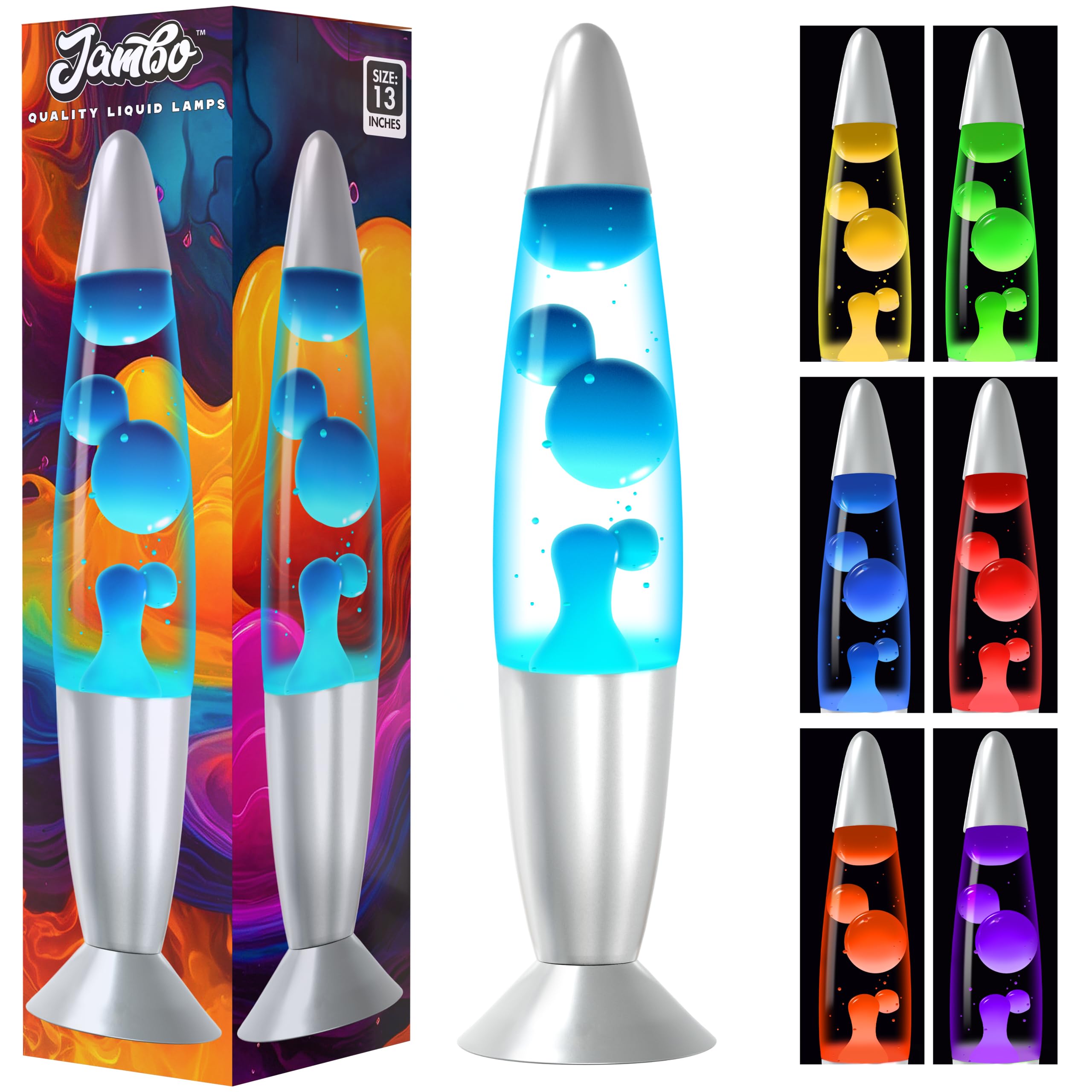 JAMBO LED Motion Lamp, 13in Color Changing Light for Kids & mature-themeds, Aluminum, Remote Control, 17 Colors, Home Decor