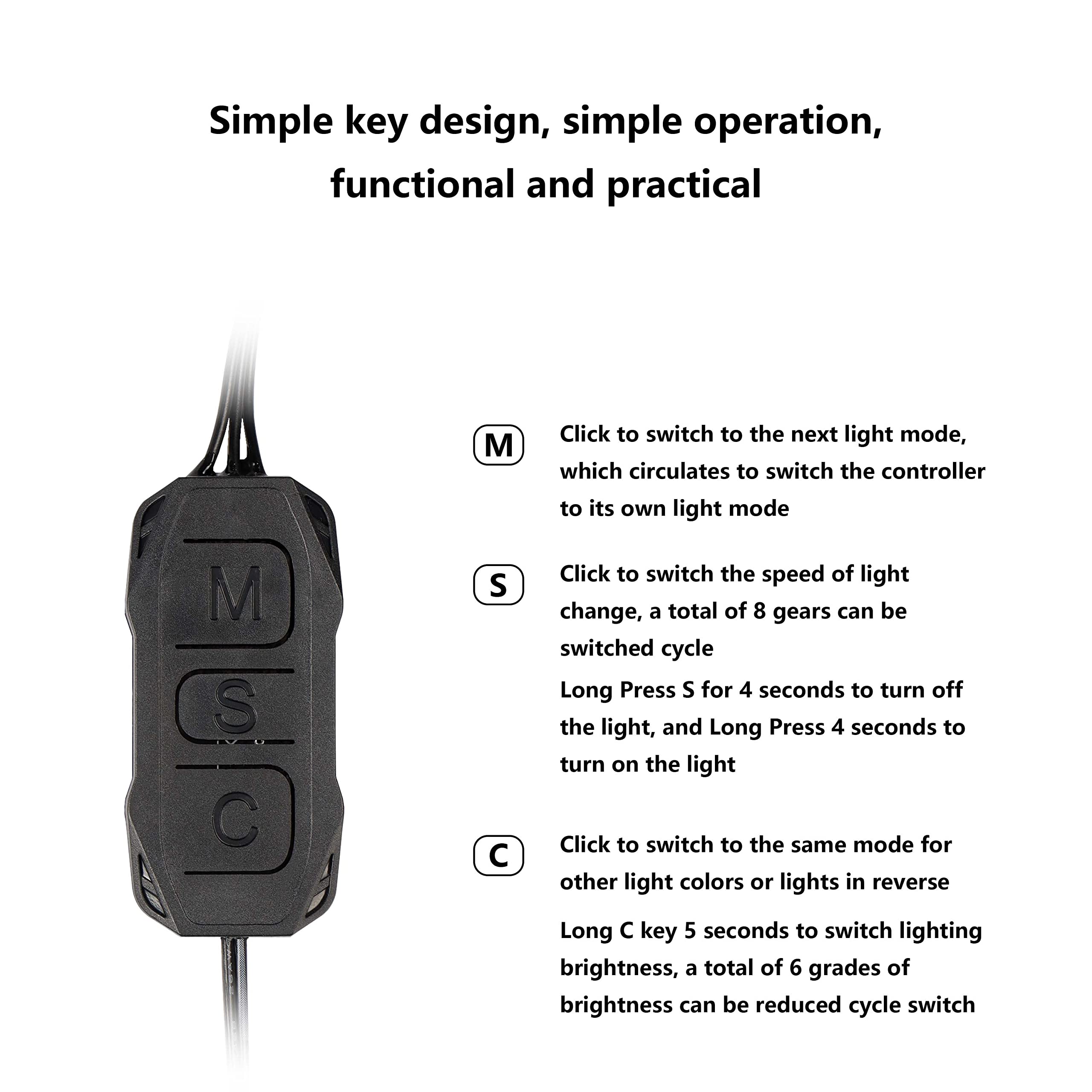 Xmsjsiy Argb Controller 5V 3 Pin Rgb Controller Cable,Sata Power Supply Light Stripe Controller-1 Pcs