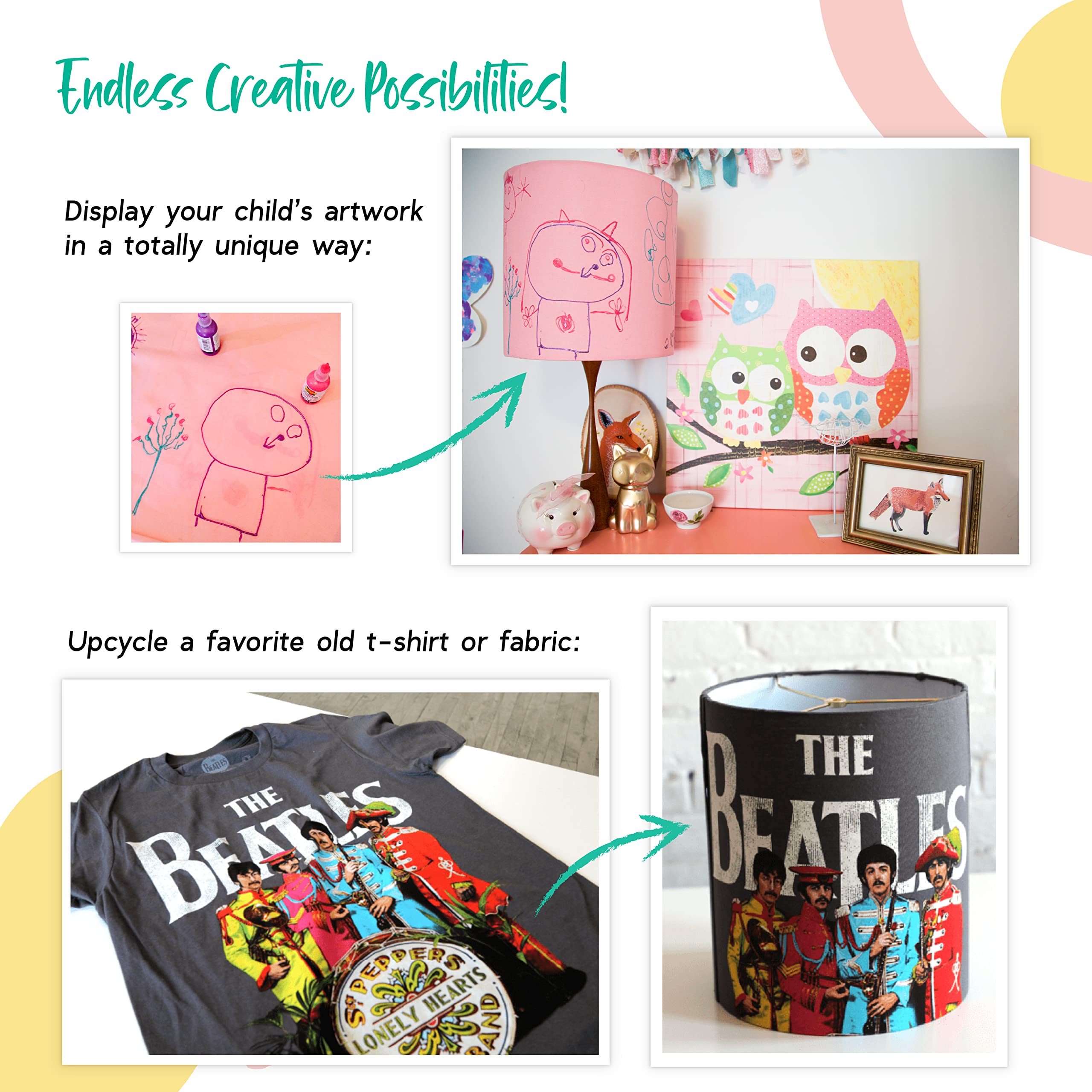 I Like That Lamp Styrene Sheet For Lampshade (17.5 Height X 180 Length) - Adhesive Roll For Diy Round Drum Lamp Shade - Repair Damaged Shades - Make A New Lampshade - Compatible With All Materials