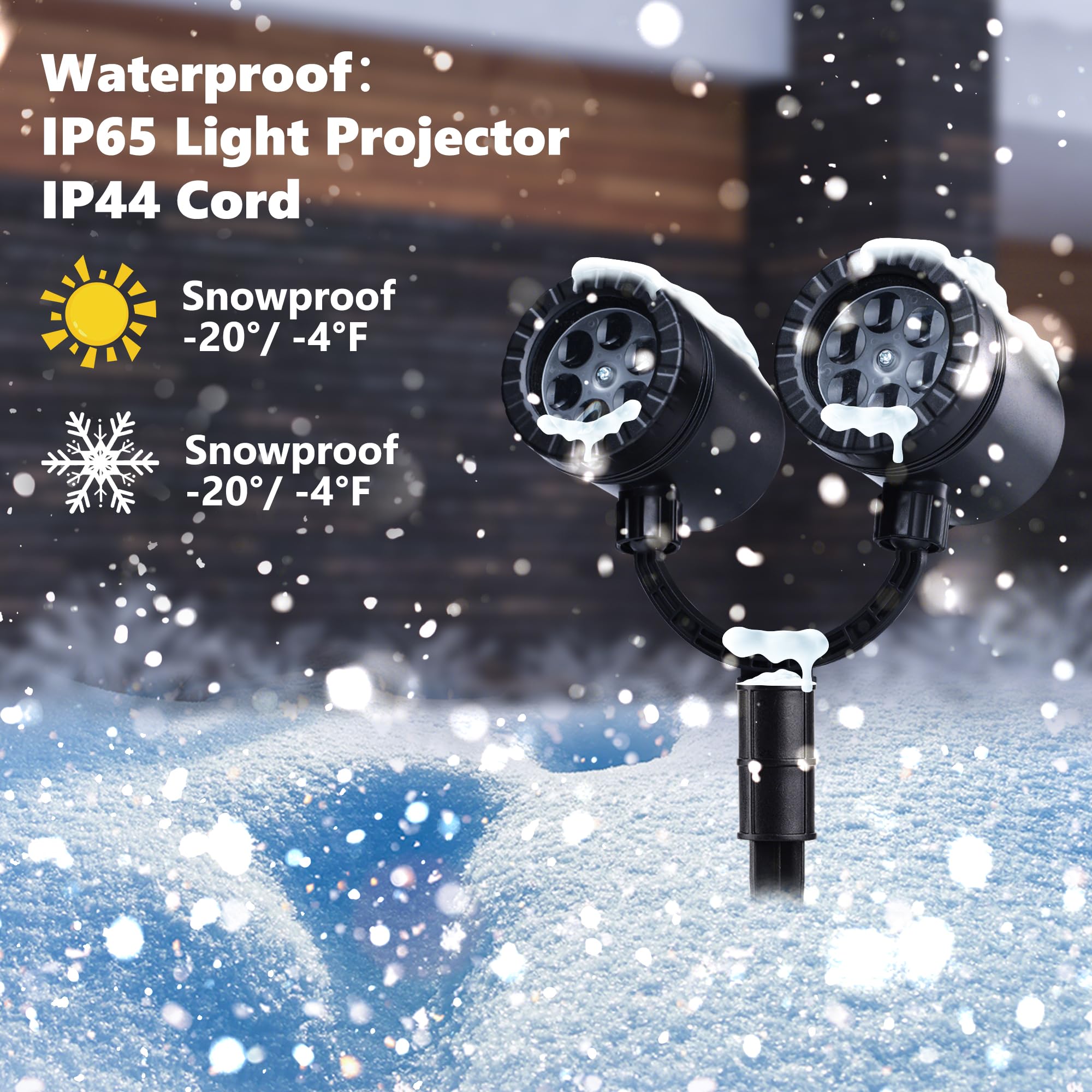 Toodour Halloween Projector Lights Outdoor, Double Head Dynamic Halloween Lights Projector With Timer, Waterproof Devil Face Hal