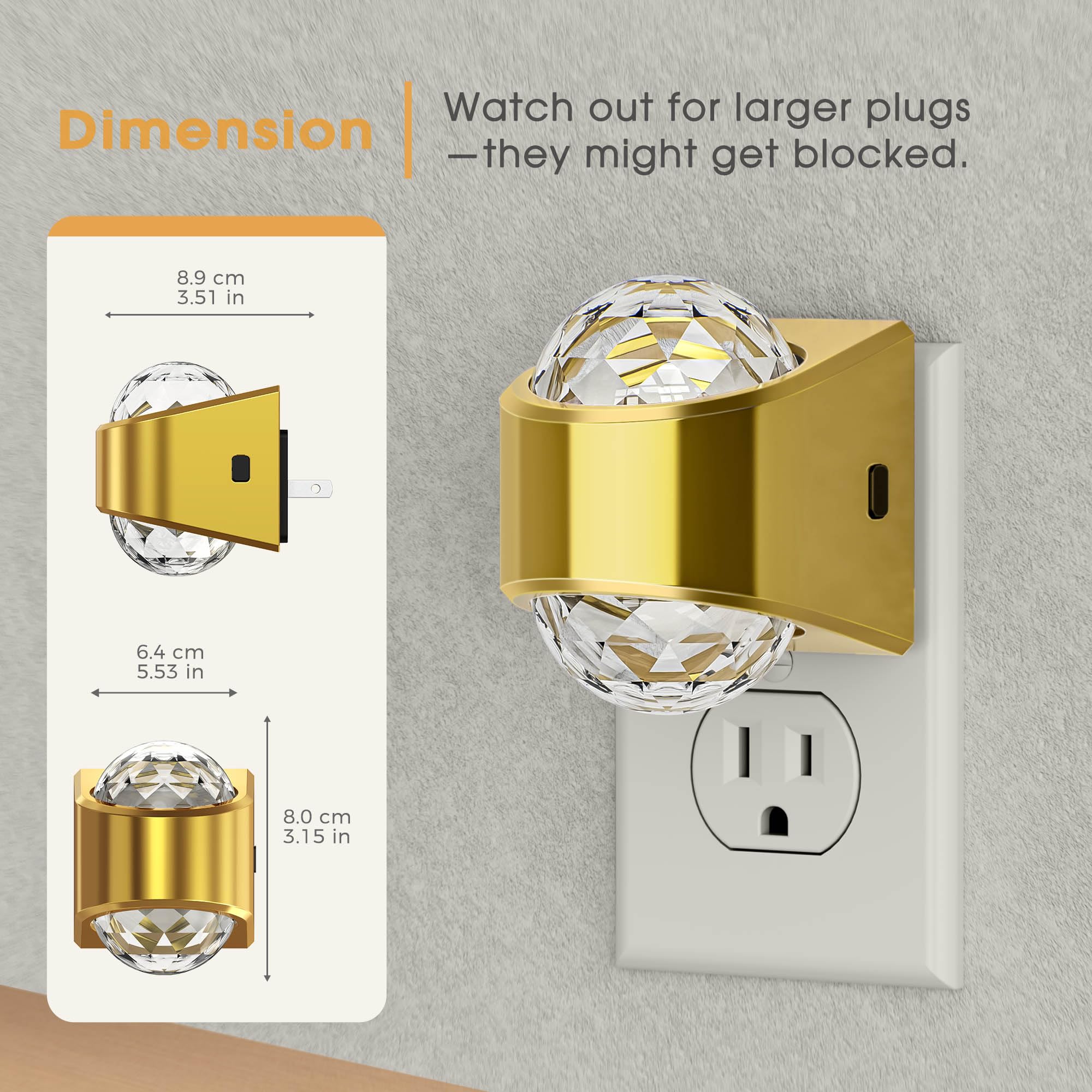 Night Lights Plug Into Wall  Star Projector For Bedroom  Gold Night Light Projector For Kids  9-Color Rgb Galaxy Nightlight With Dusk To Dawn Sensor For Bathroom  Home Gaming Room Decor Gifts
