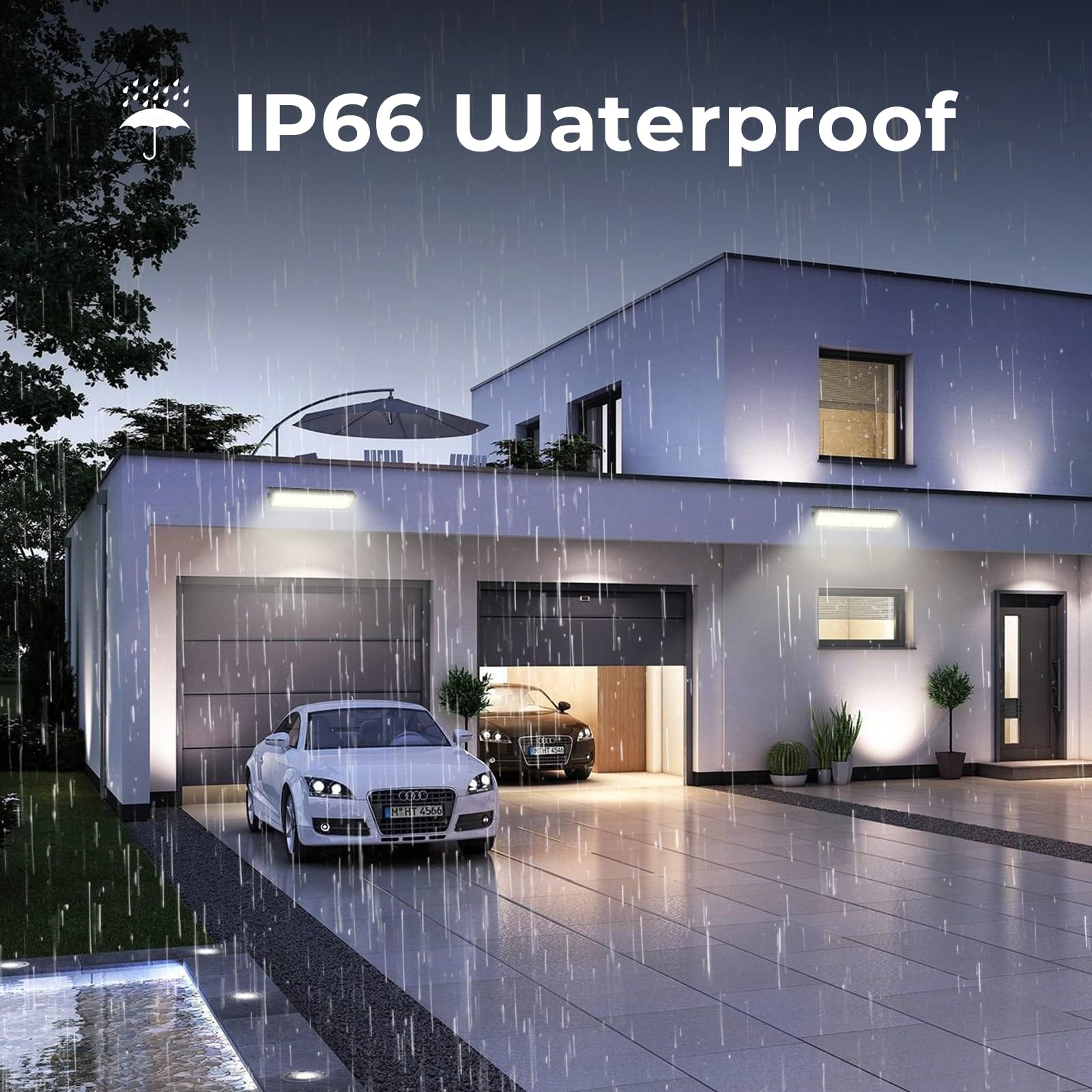 Yqnlifa 2Pack 100W Shop Light, 11000Lm 6000K Daylight White Super Brighter Led Shop Light, Ip66 Waterproof Garage Light With 1.8