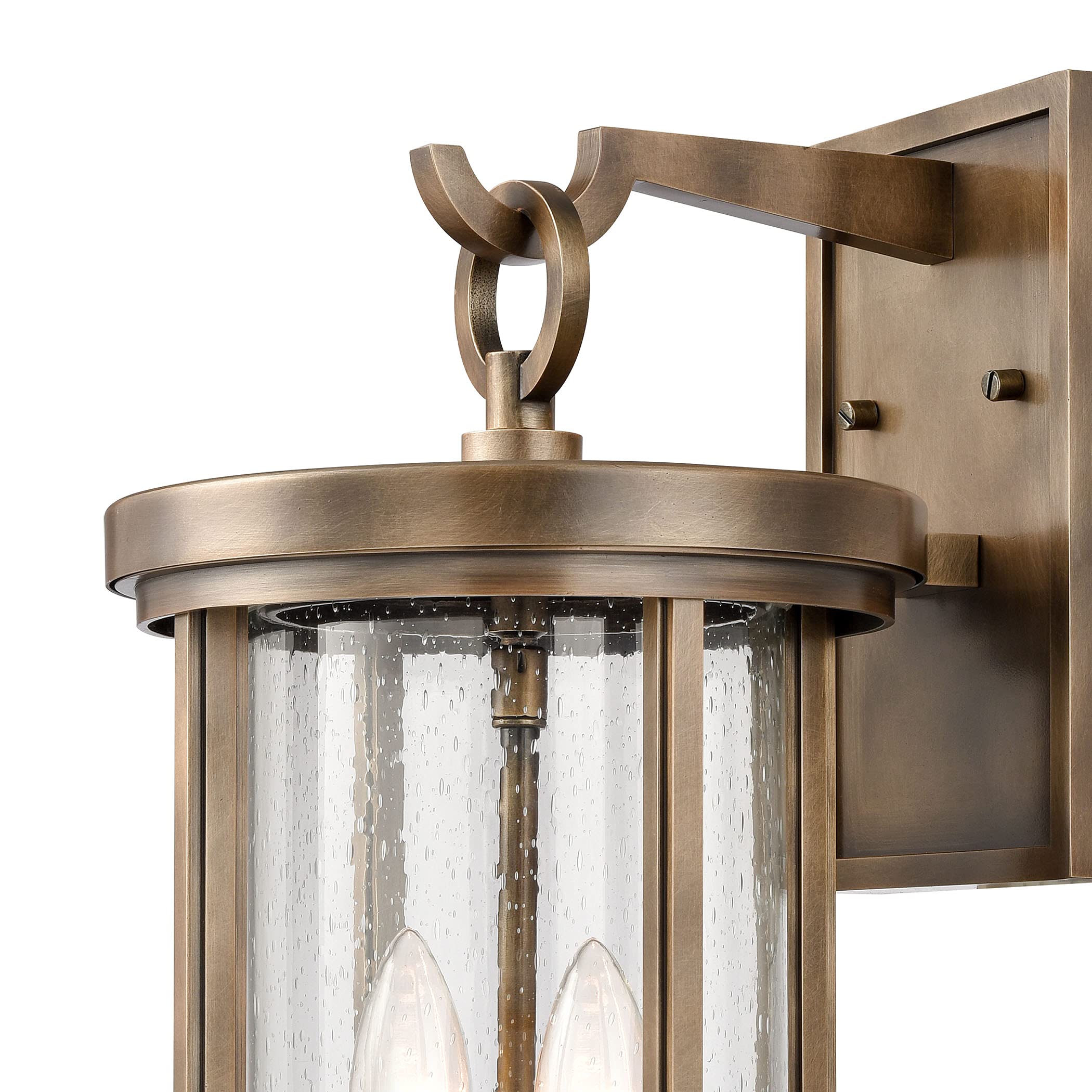 Elk Home 2-Light Outdoor Sconce, 16'' High, Vintage Brass Finish, Aluminum, Stylish Lighting
