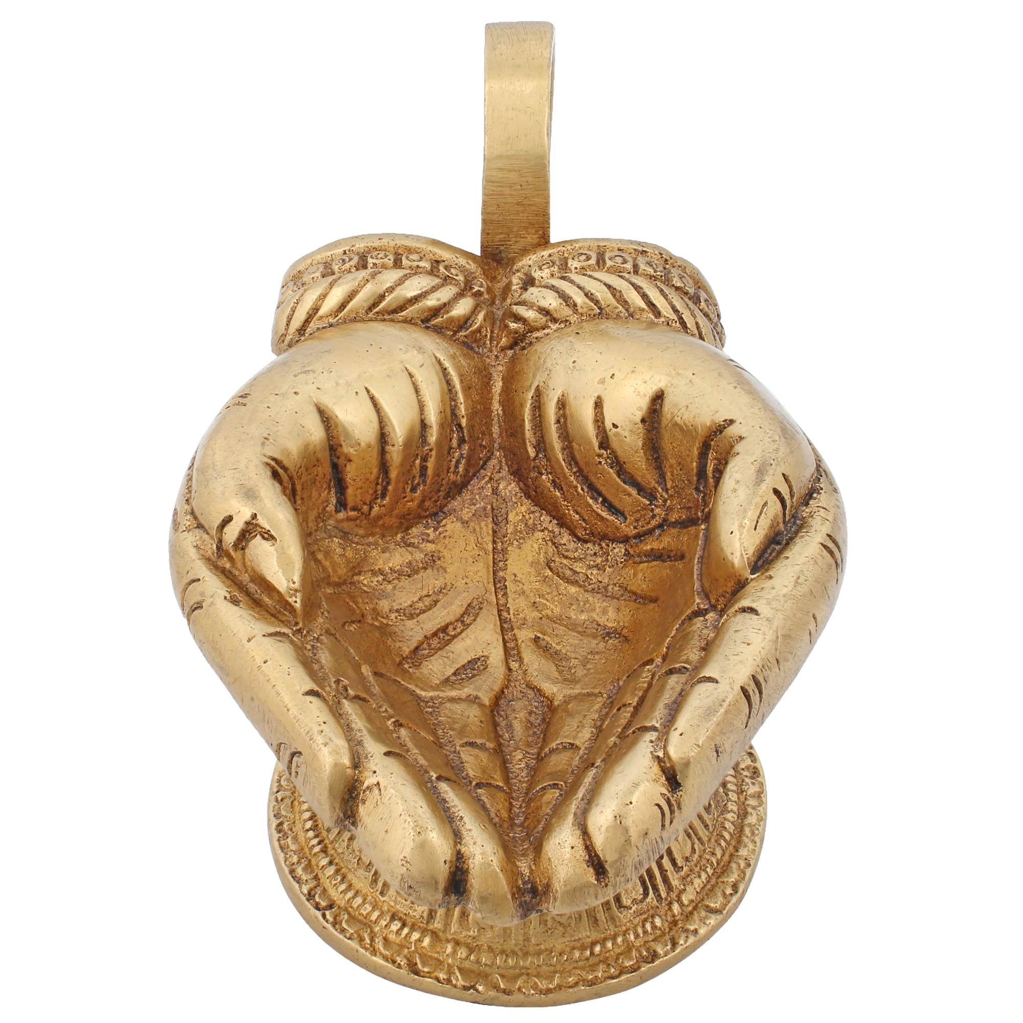 ShalinIndia VZM206 Oil Lamp Indian Diya Hindu Pooja Temple, Golden