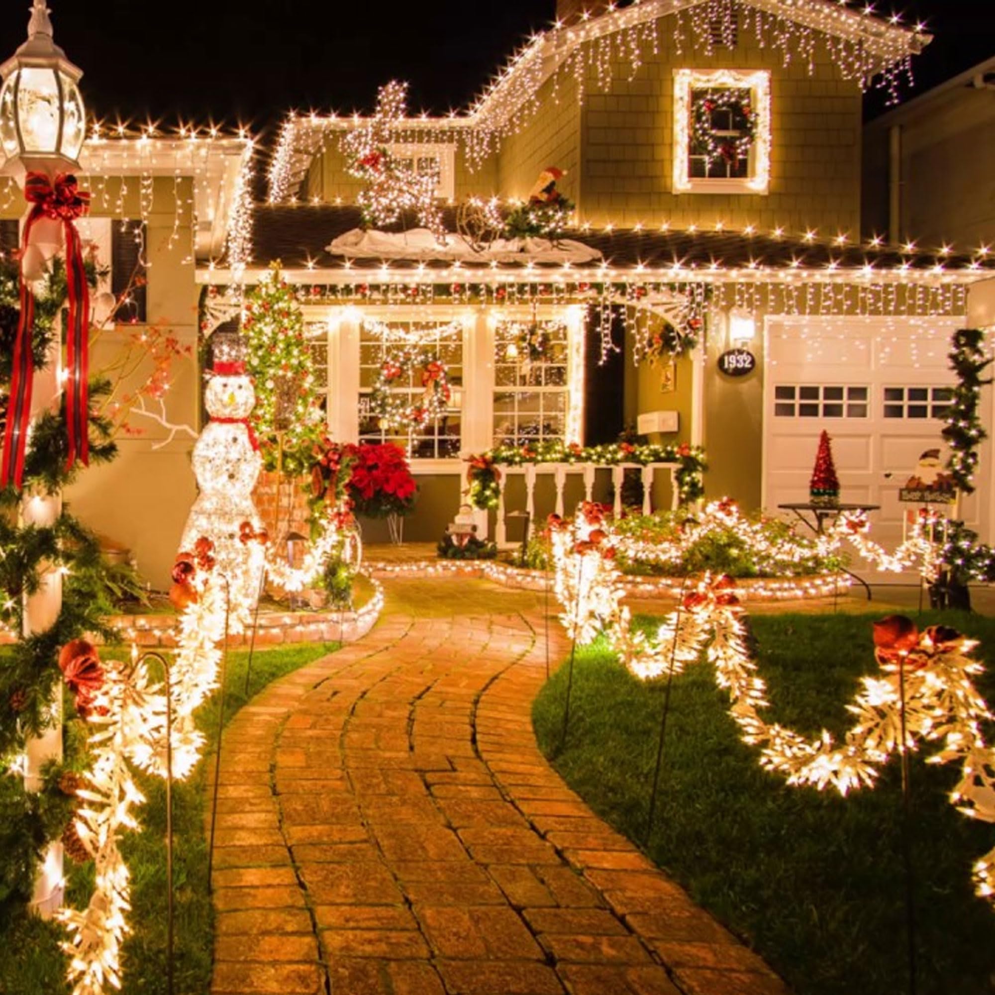 Tw Shine 1000 Led Christmas Lights, 328Ft Warm White String Lights With Remote, 8 Modes