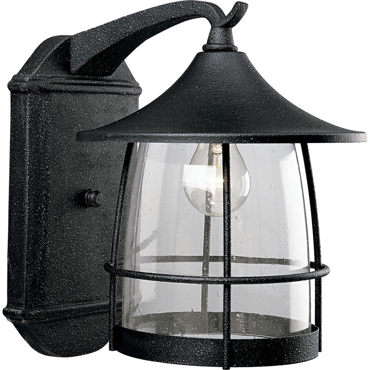 Progress Lighting Prairie Outdoor Light Fixture, Aluminum, 10-Inch x 13.5-Inch, Black, Model P5764-71