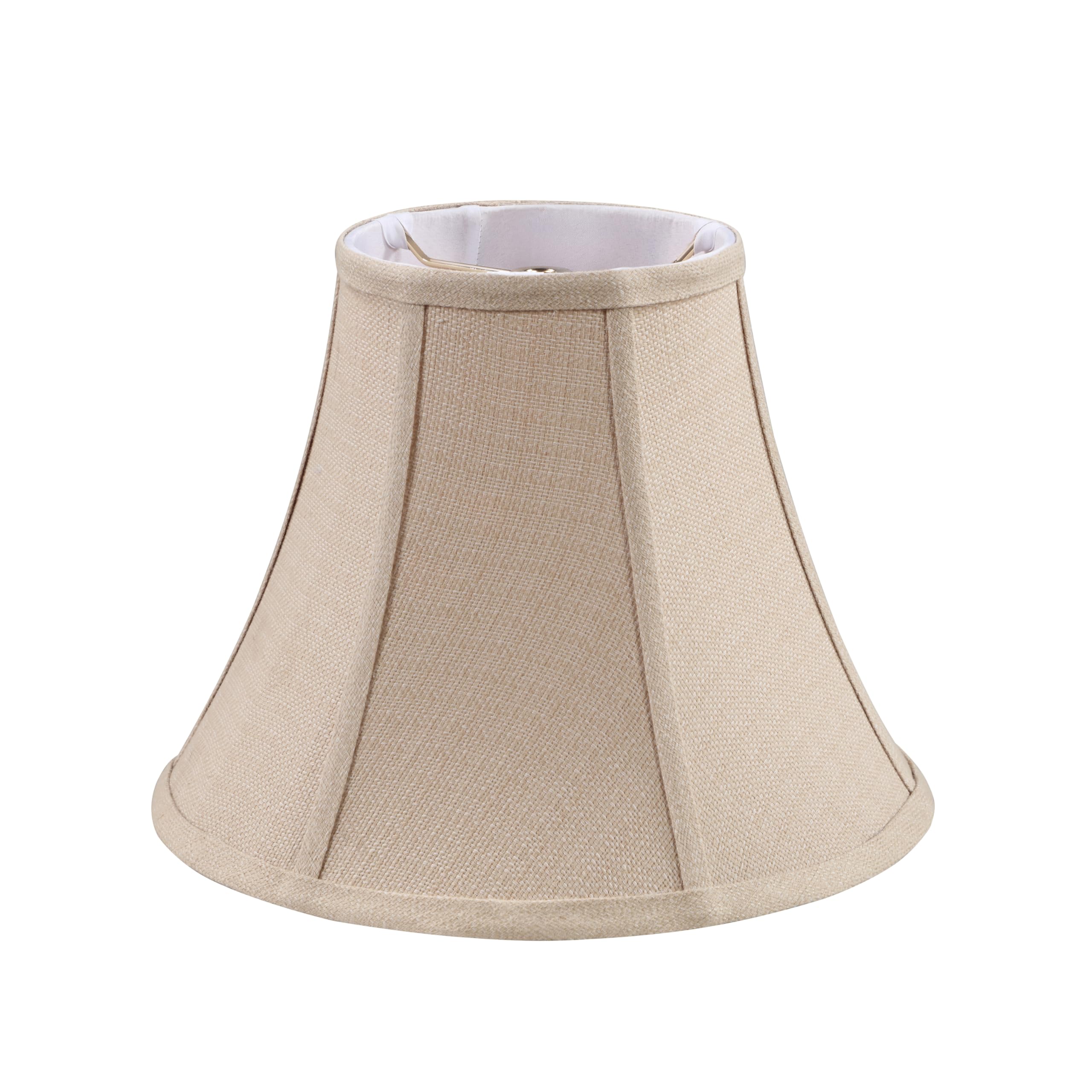 Aspen Creative 30160A Transitional Bell Shape Spider Construction Lamp Shade in Wheat Beige  12 wide (6 x 12 x 9 1/2)