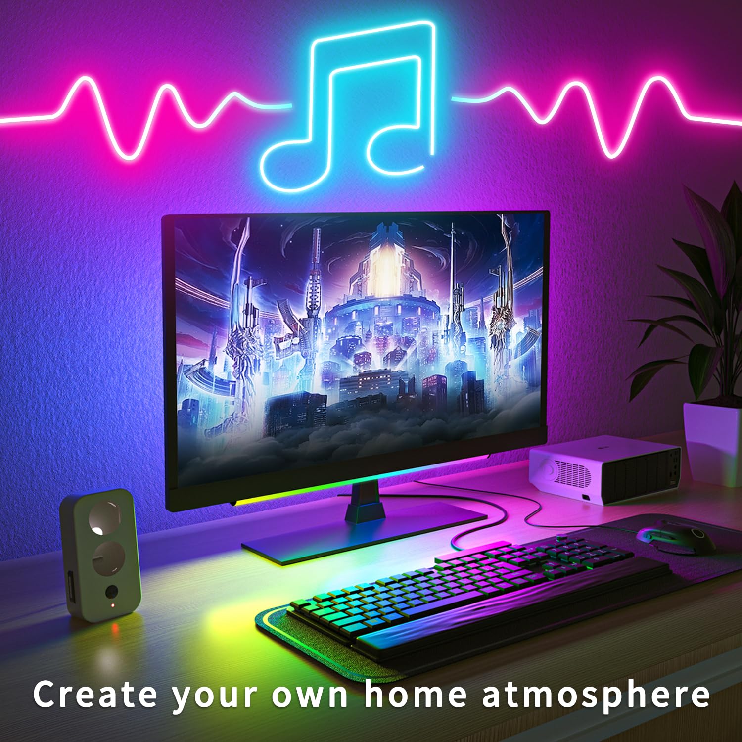 Segrass 32.8Ft Led Neon Rope Lights Control With App/Remote,Flexible Led Rope Lights,Multiple Modes,Ip65 Outdoor Rgb Neon Lights