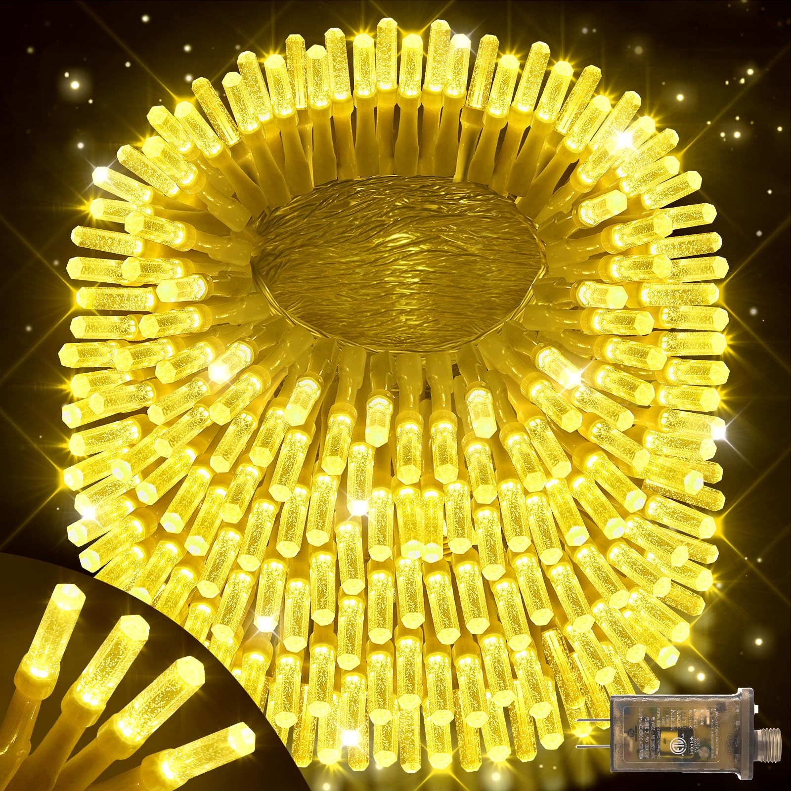 XURISEN Upgraded 561FT 1400 LED Christmas Lights Outdoor, Super Long String Lights 8 Modes & Memory Timer Plug in Fairy Lights f