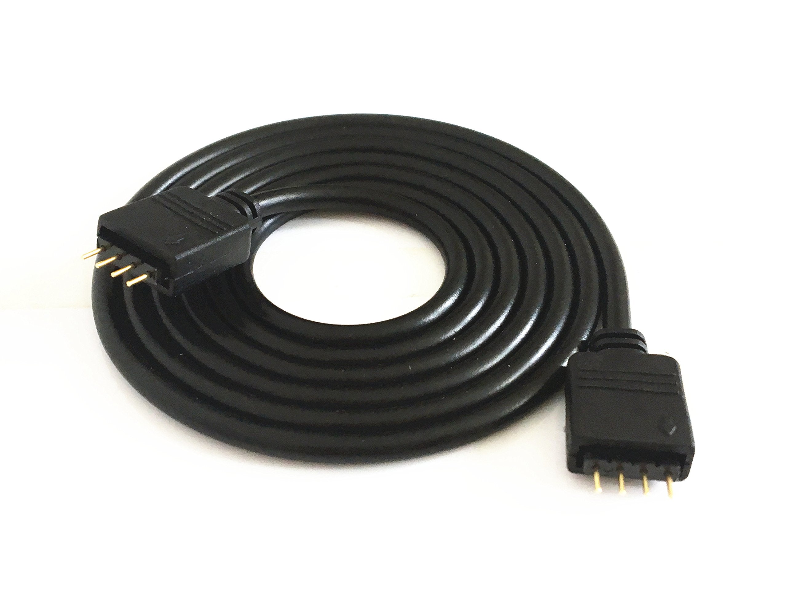 4Pcs Black 1M 3.28Ft 4 Color Rgb Extension Cable Led Strip Connector Extension Cable Cord Wire 4 Pin Led Connector For Smd 5050