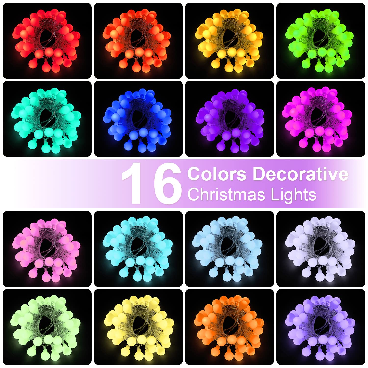 OMIKA 20FT Battery Powered String Lights, 40 LED Color Changing, USB/Battery Operated, Indoor/Outdoor Decor, Model BG-QCTB-BO-1
