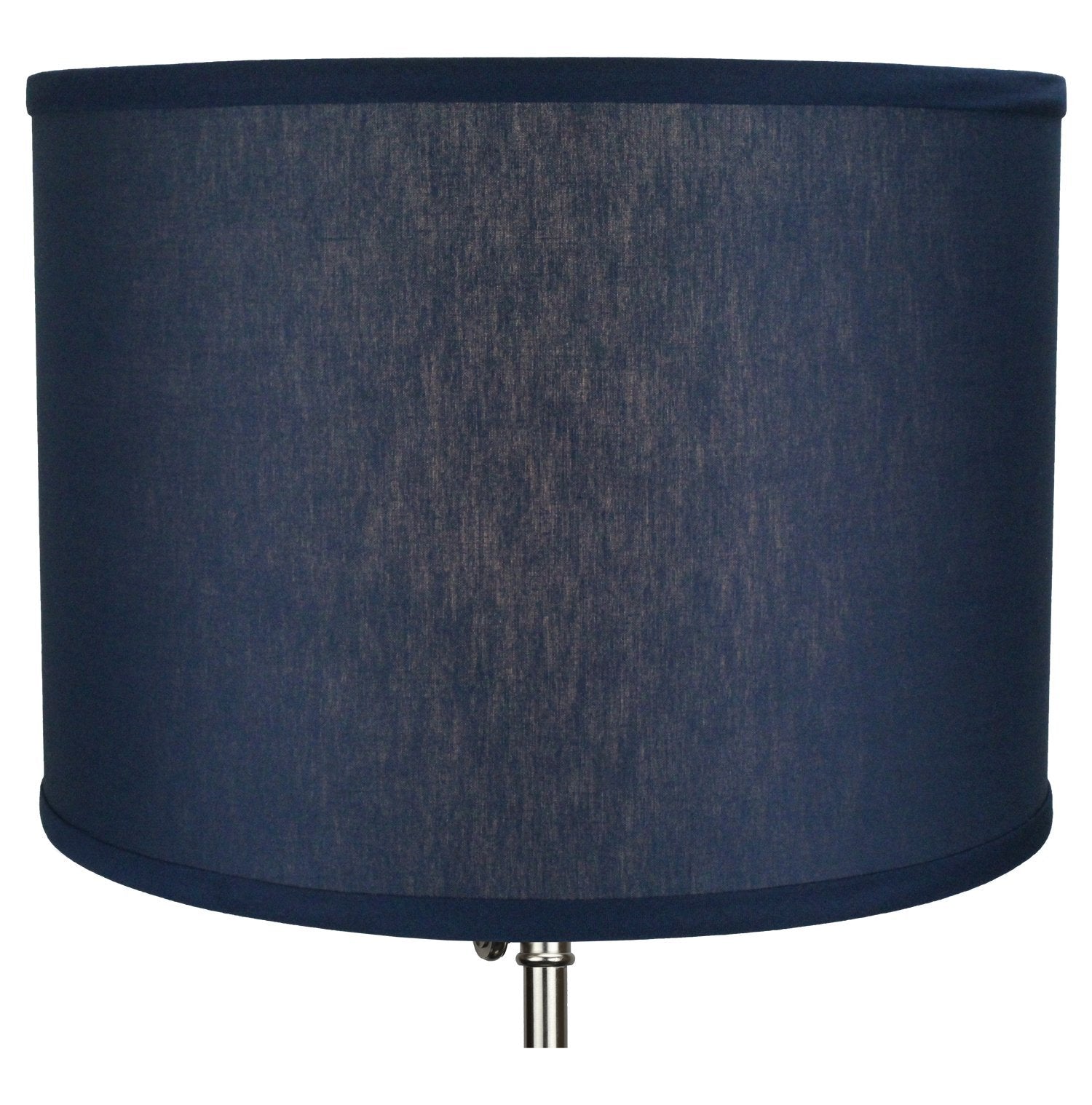FenchelShades.com Cylinder Drum Lampshade 14" Top/Bottom Diameter 10" Height Navy Blue USA Made