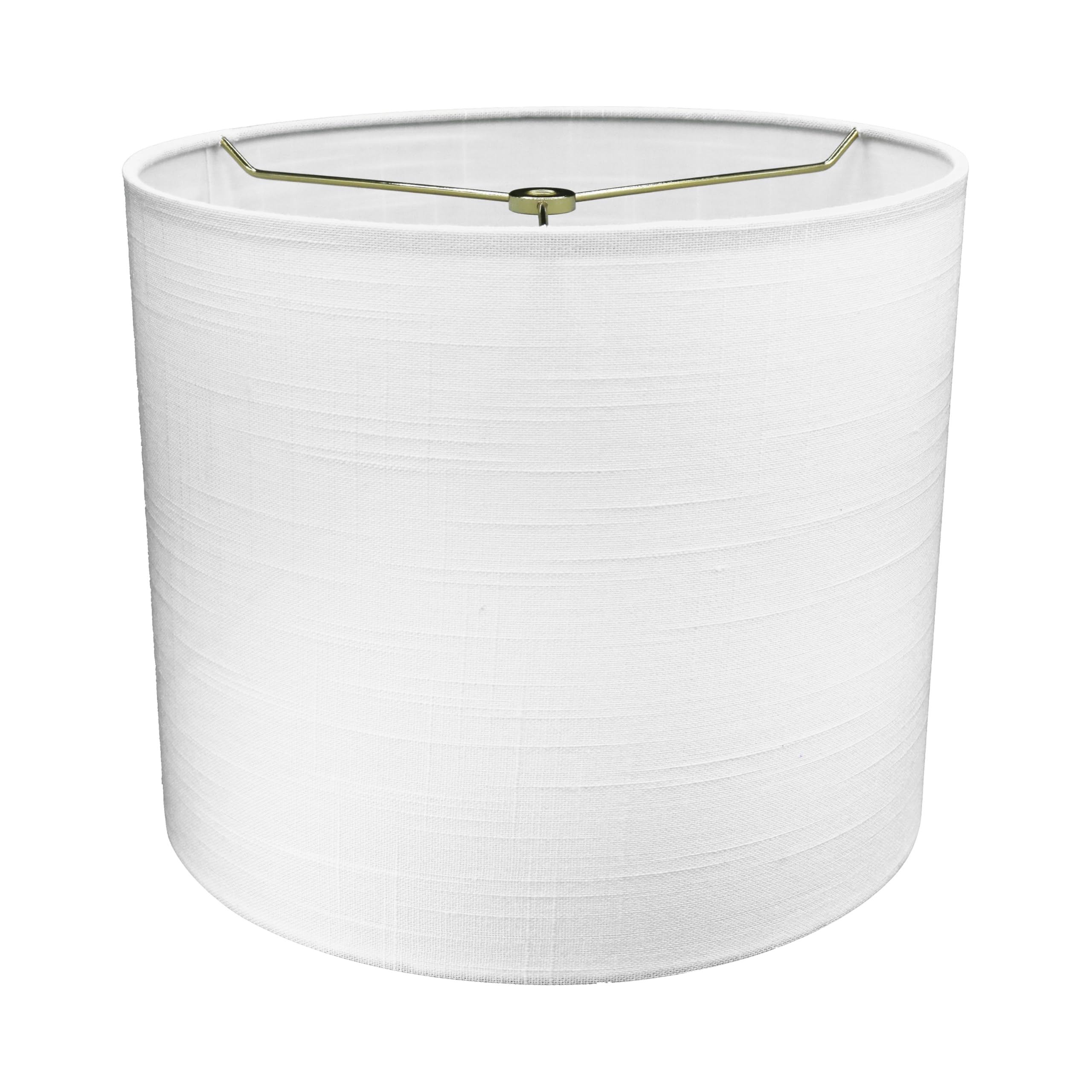 Aspen Creative Drum Lamp Shade, Off-White Linen, 12in Wide, Model 31105, Transitional Design