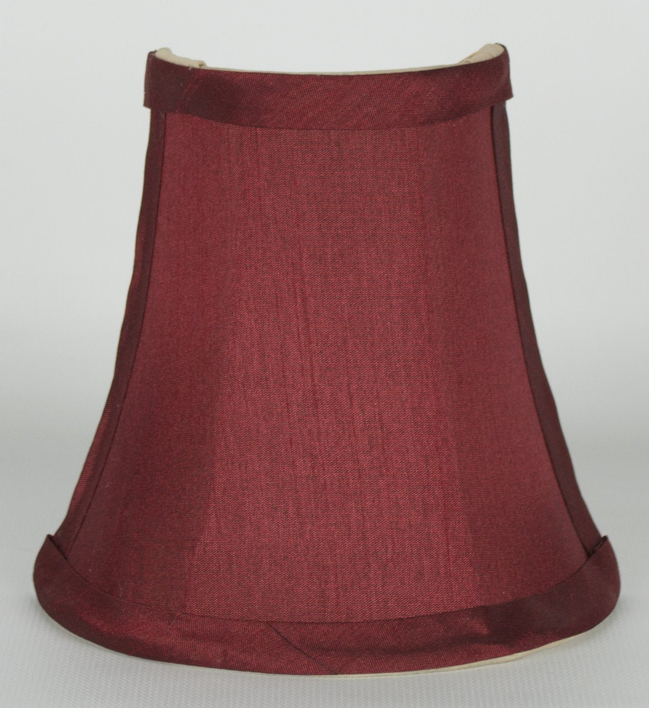 Urbanest 3X5X5'' Clip-On Wall Sconce Half Shade, Burgundy