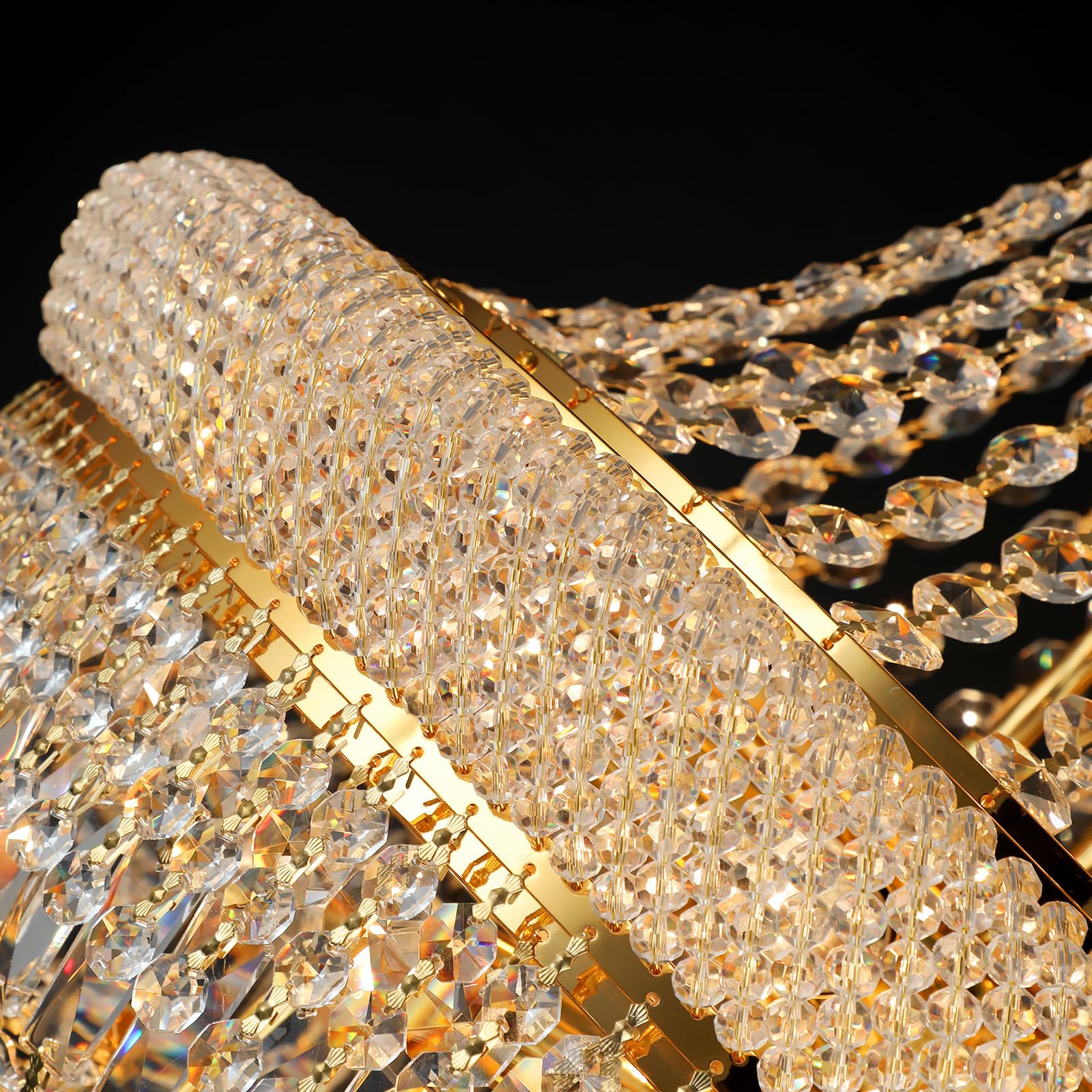 Gifarich Crystal Chandeliers For Dining Room Light Fixture