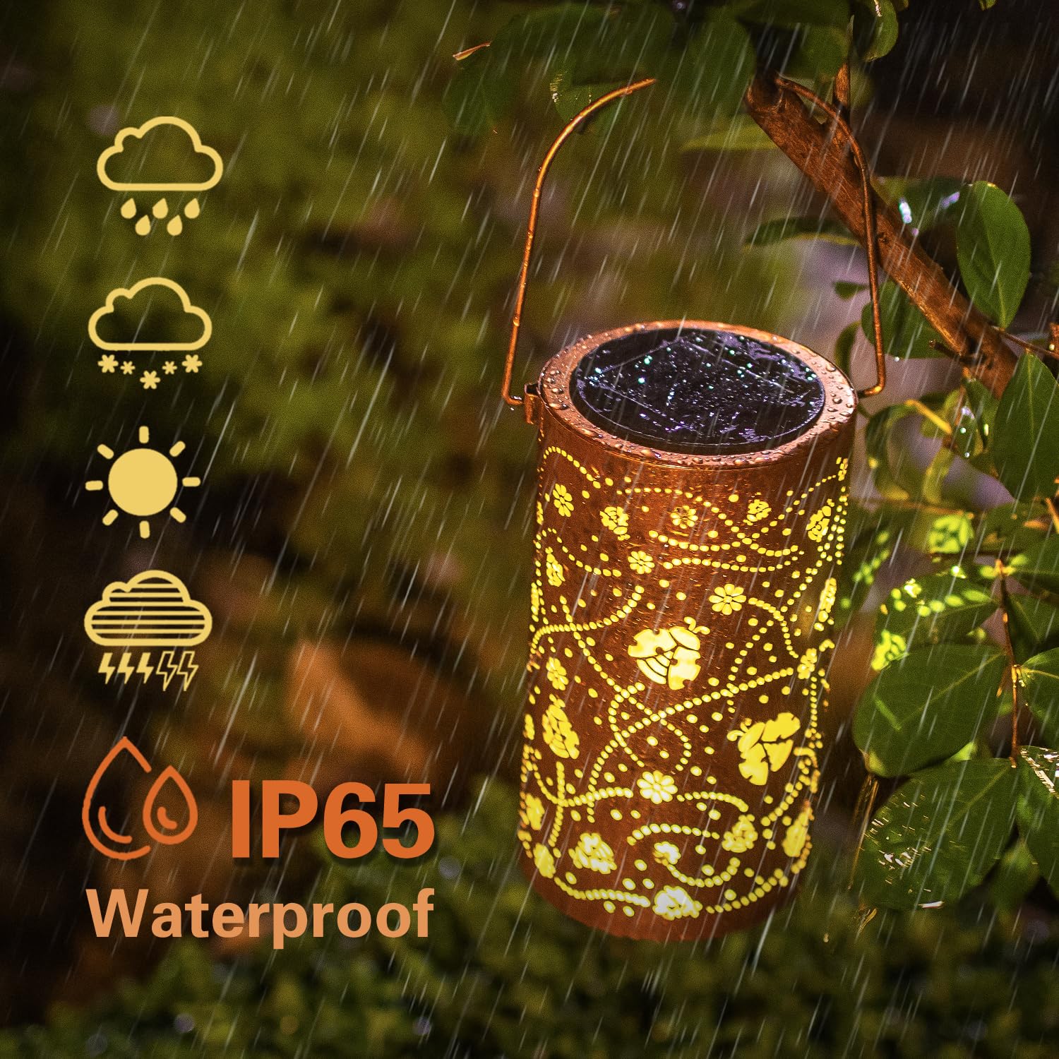 Ladybug Solar Lanterns Outdoor Waterproof Hanging Solar Lights Ladybug Gifts For Women Men Metal Decorative Led Ladybug Lanterns For Garden Decor,Yard,Patio,Lawn,Tabletop,Pathway,Landscape