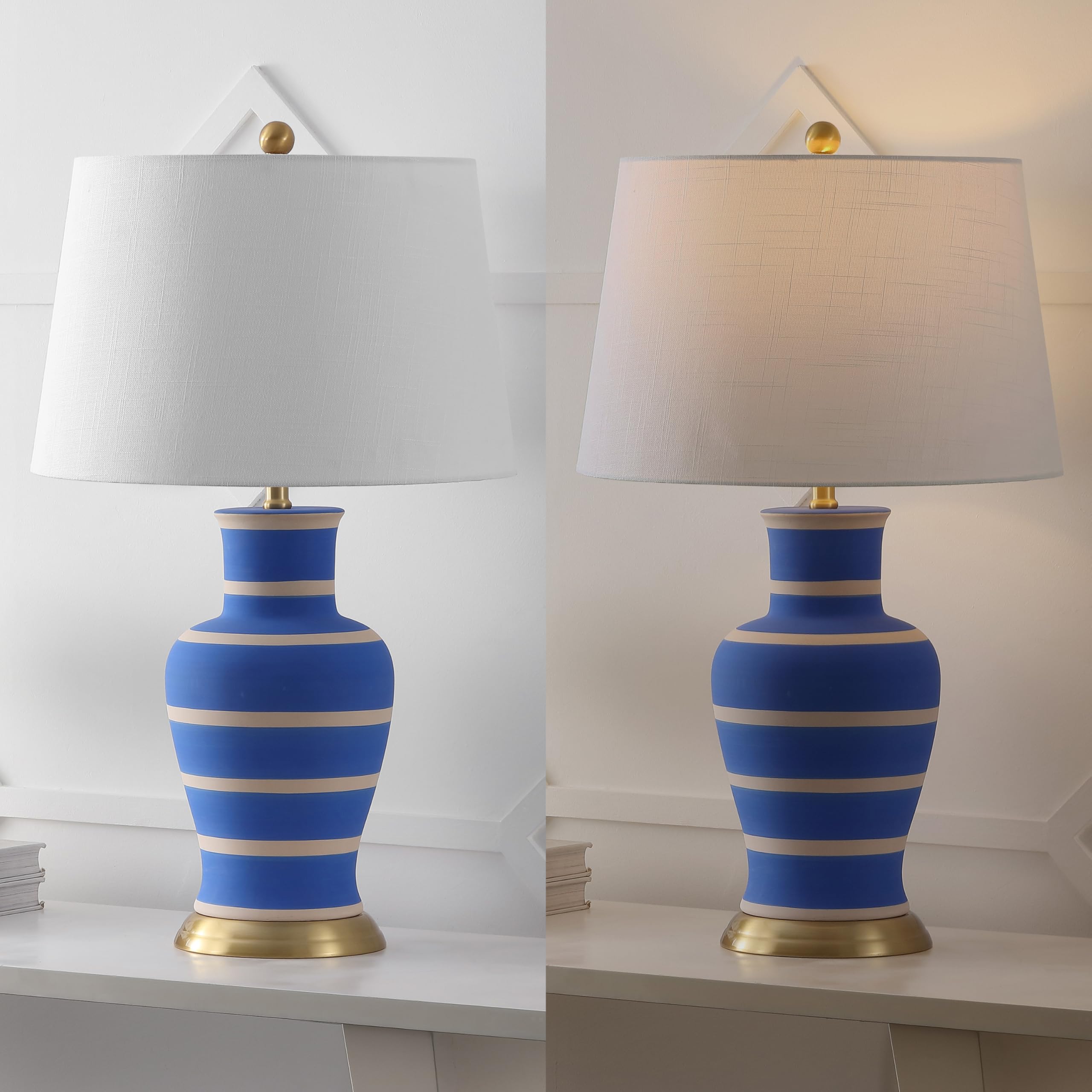 Jonathan Y Jyl4026L Julian 29'' Traditional Classic Ceramic Urn Led Table Lamp For Bedroom, Living Room, Office, College, Book C