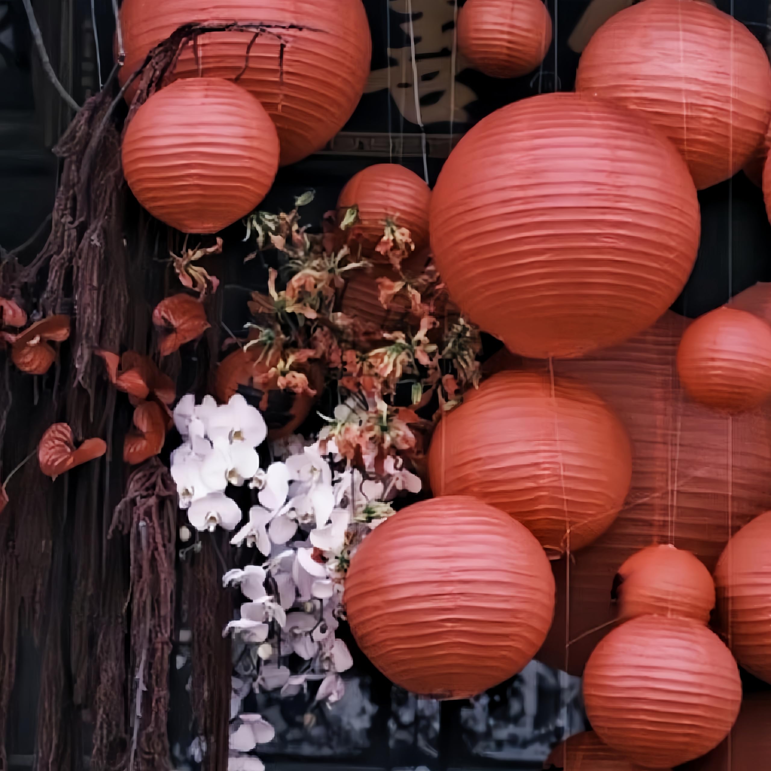 Capesaro Red Paper Lanterns 10Pcs Party Hanging Decorations For Xmas Hanging Decorations Ball Lanterns Lamps Parties Wedding Birthday