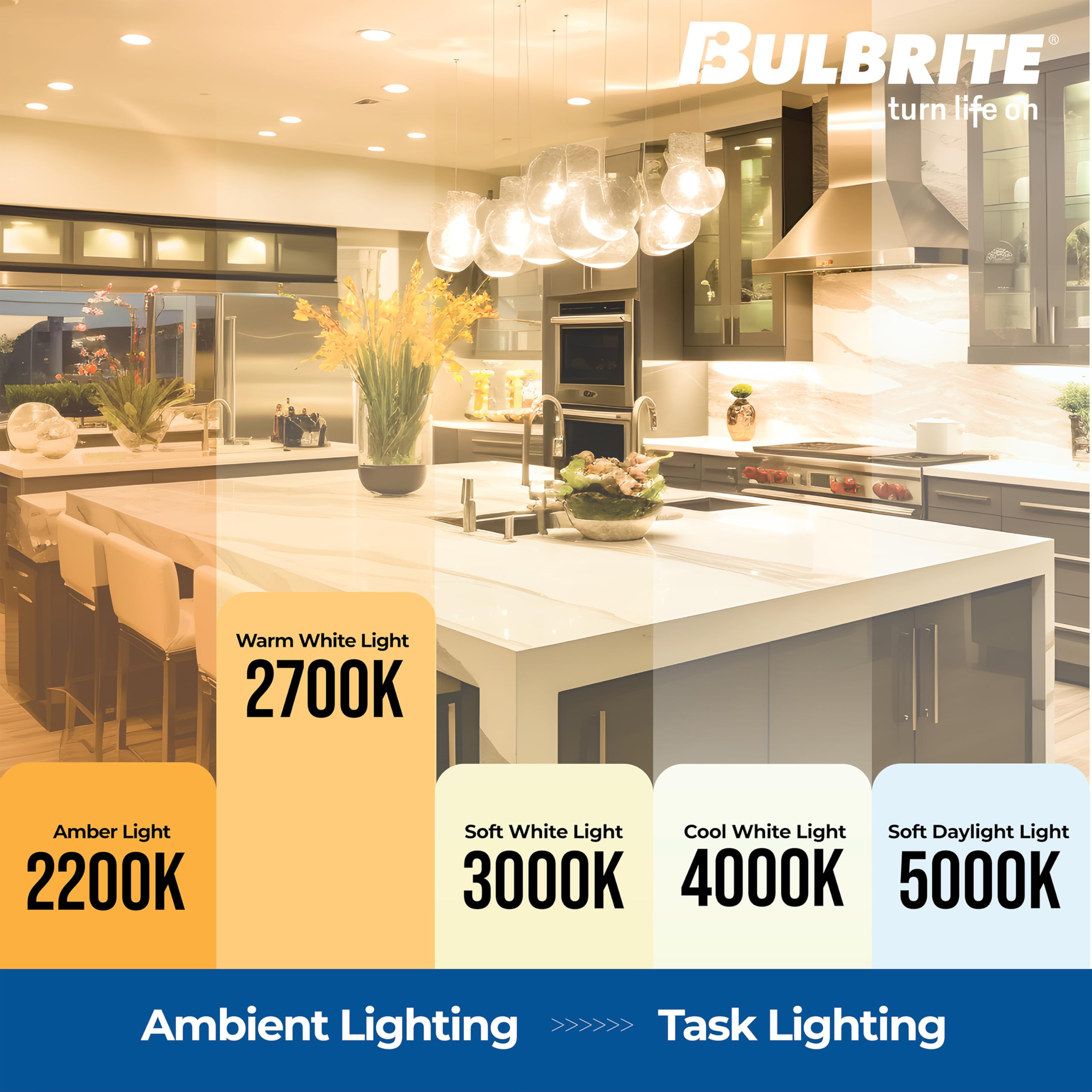 Bulbrite 5W B11 LED Filament Light Bulb, E12 Candelabra Base, 2700K, 500 Lumens, 60W Equivalent, Clear, 4 Pack