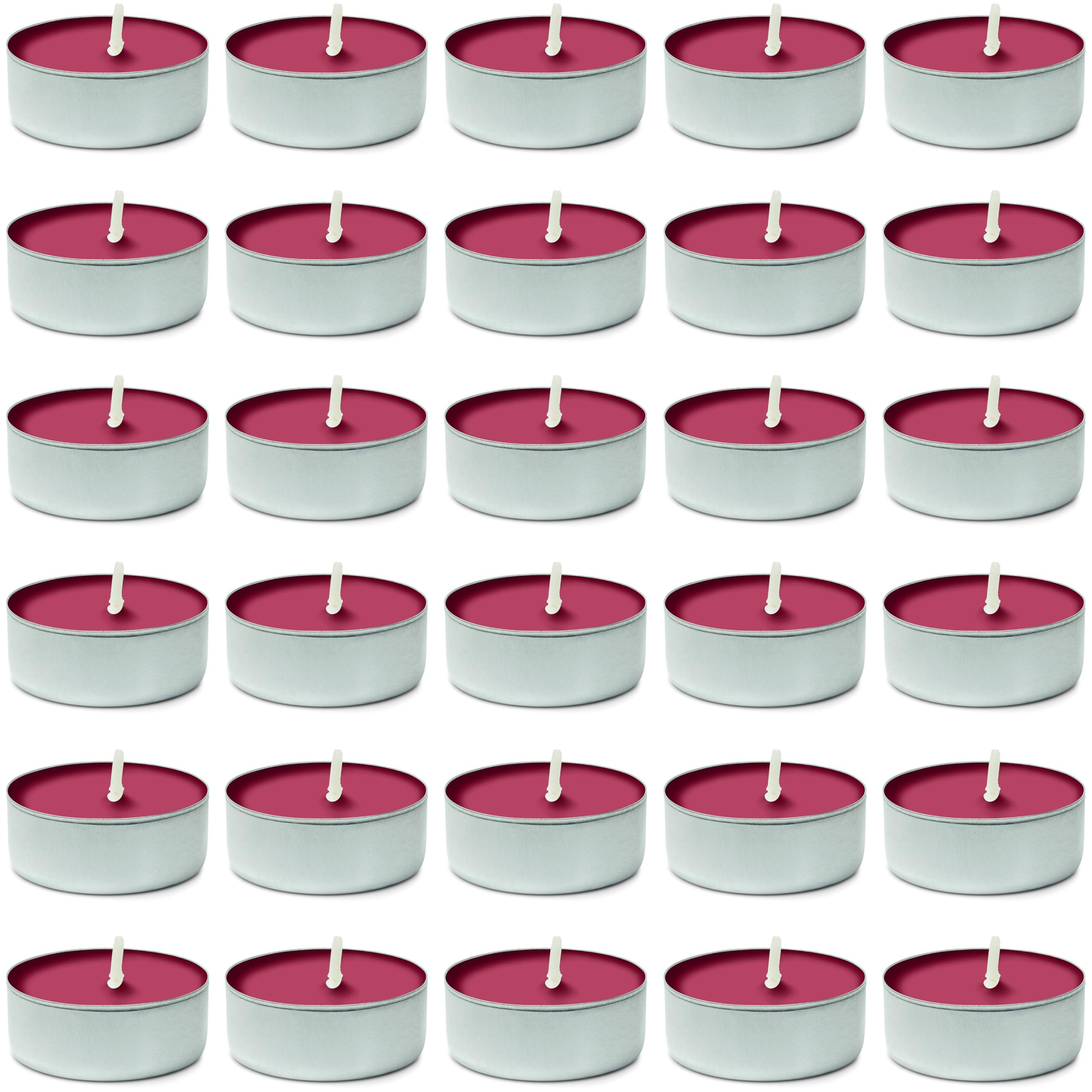 DecorRack 30 Tealight Candles, Black Cherry Scented, Pleasant Fragrance Candle, Aromatherapy, Scented Home Decor, Votive Long La