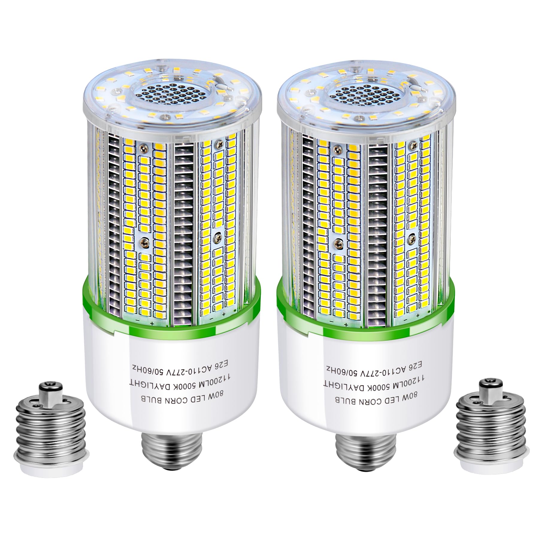 Tjbb 2-Pack 80W Led Corn Bulbs,E26/ E39 Base Light,5000K Daylight,Led Replacement Metal Halide Hid Cfl For Commercial Industrial