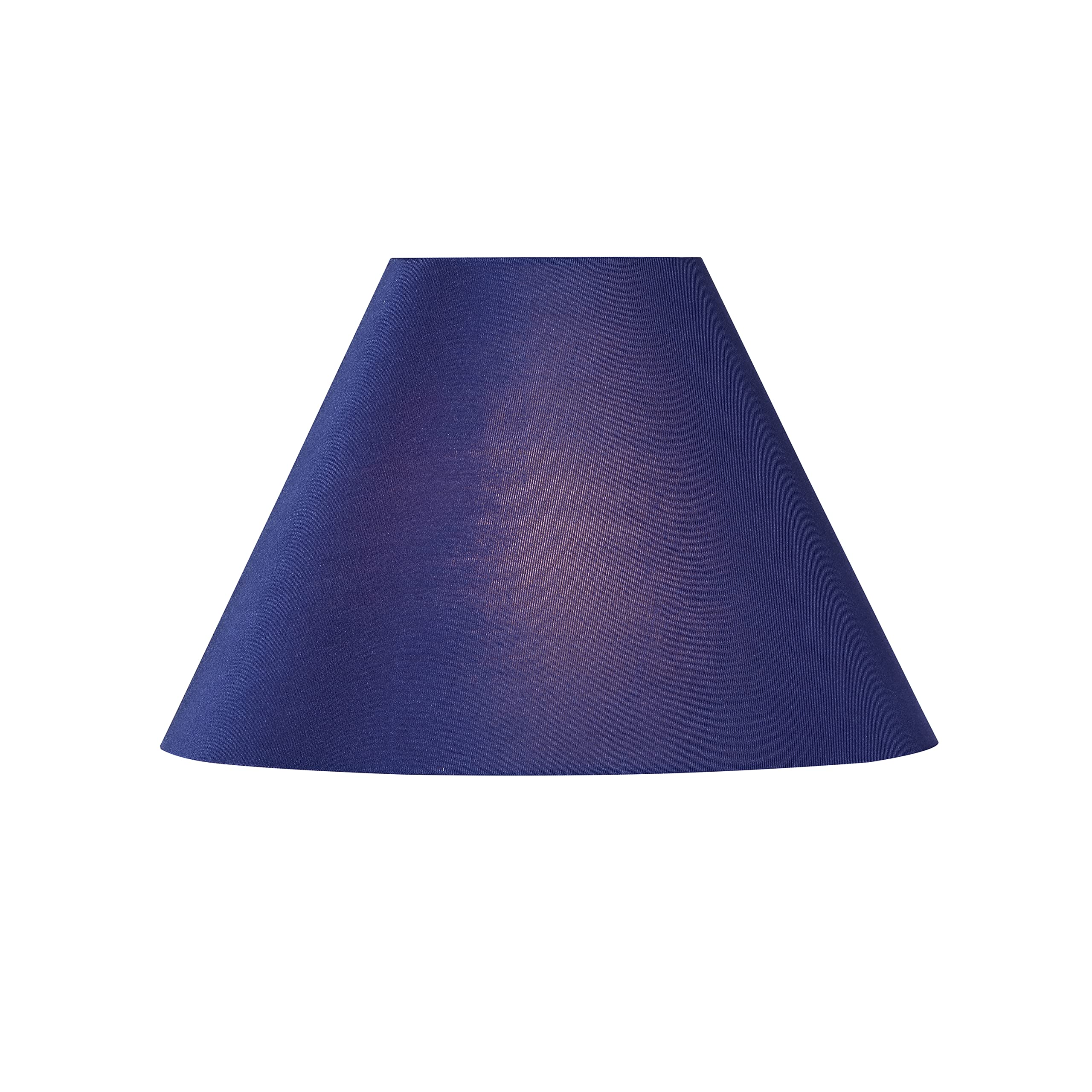 Aspen Creative 56033, Hardback Empire Transitional Uno Lamp Shade, Cobalt Blue, 4&quot; Top X 10&quot; Bottom X 7&quot; Slant, Slip Uno 33Mm