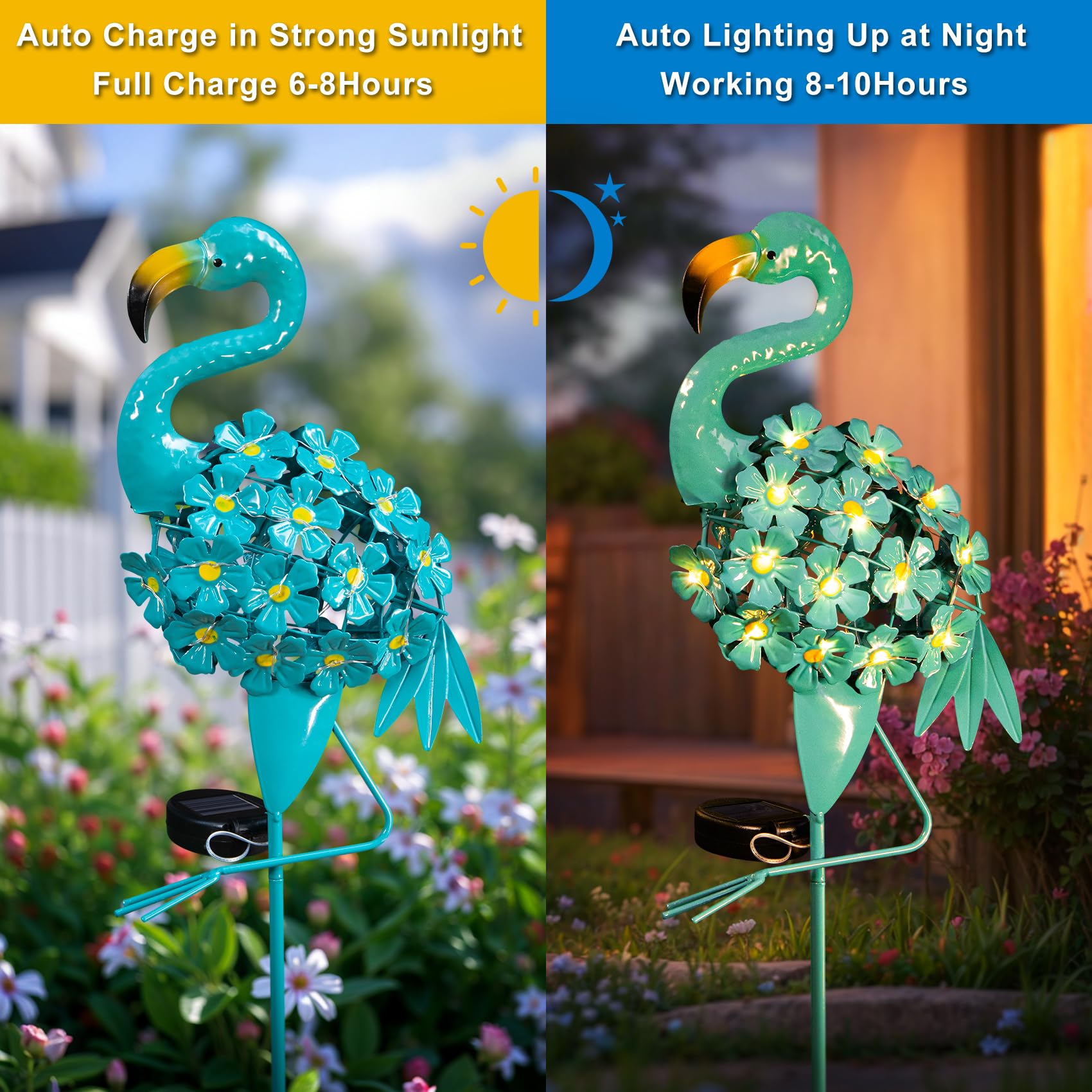 Homeimpro Flamingo Solar Garden Lights Yard Decorations Outdoor Garden Gifts For Women Men Lawn Ornaments For Yard Decor Birthda
