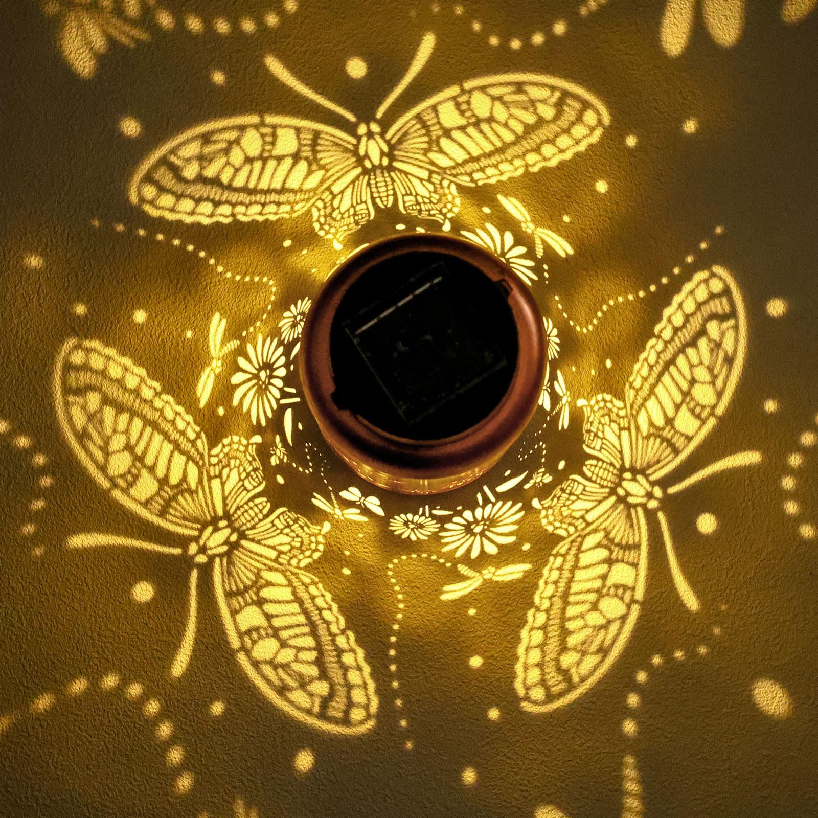 Butterfly Solar Lanterns Outdoor Waterproof Hanging Solar Lights Metal Decorative Led Lanterns Outside Christmas Gifts For Women