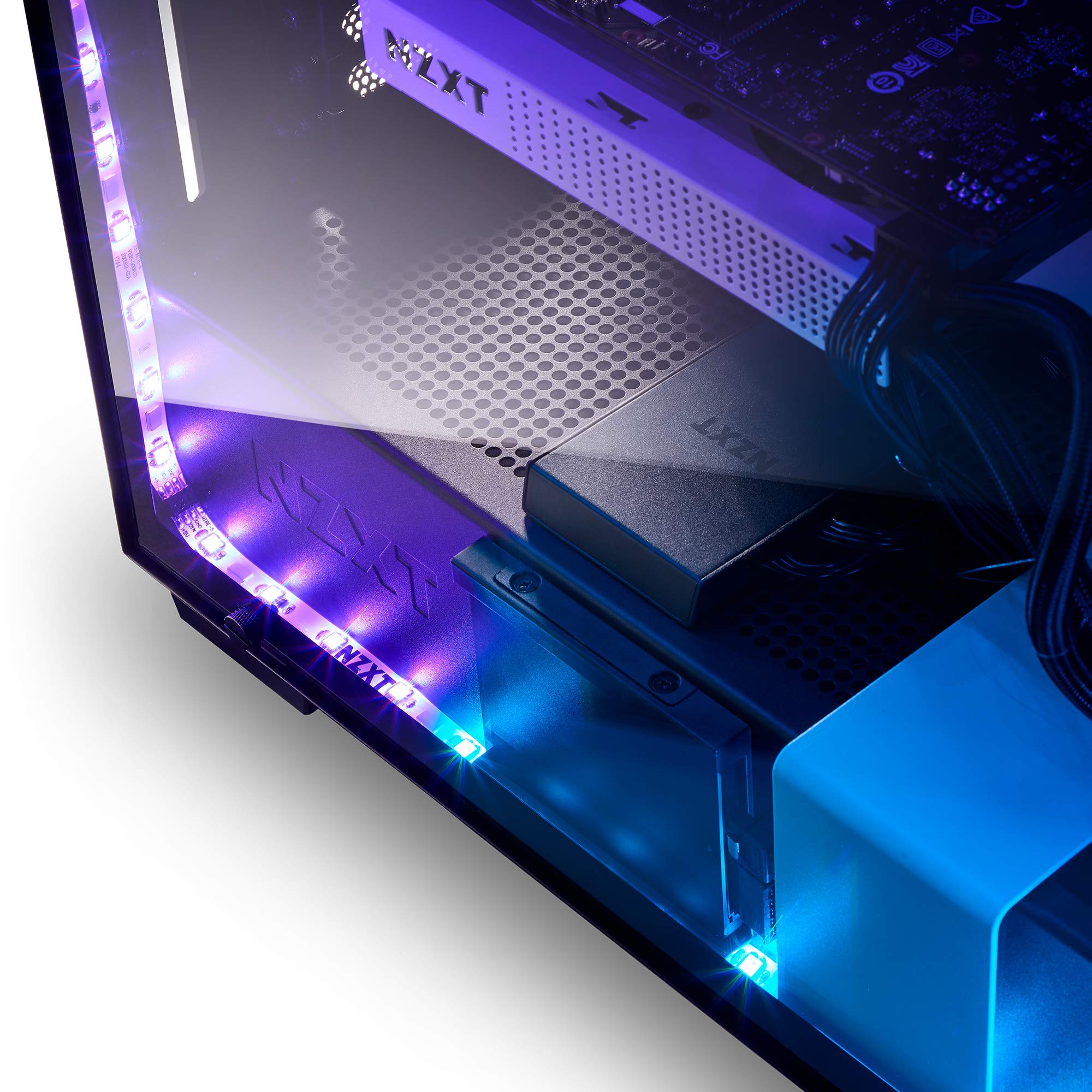 NZXT - LED Strips - AH-2S620-D1 - x2 200mm RGB LED Lighting Strips - Magnetic and Double-Sided Tape - Simple Installation - Imme