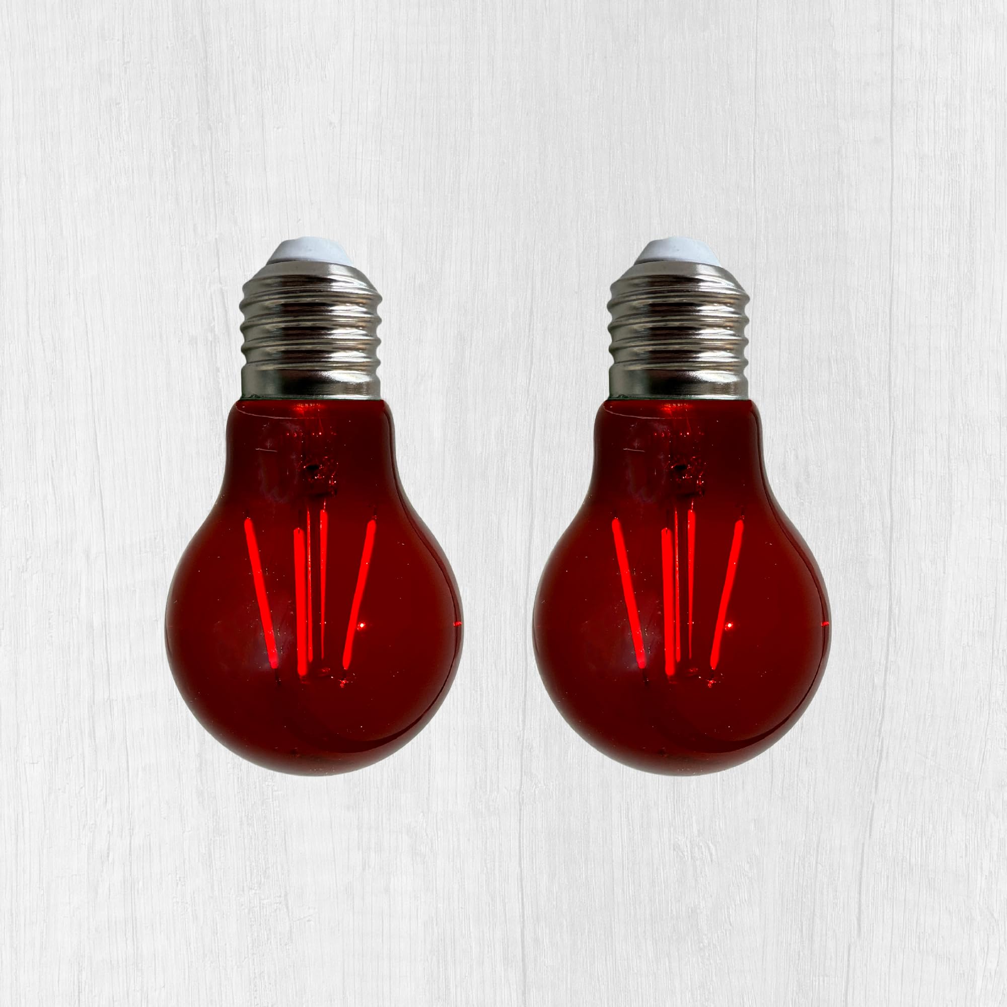 Whfialux A19 Edison Led Red Filament Light Bulbs, 4W, Red Colored Glass, E26 Base, Indoor, Outdoor, Porch, Decoration, Party, Ho