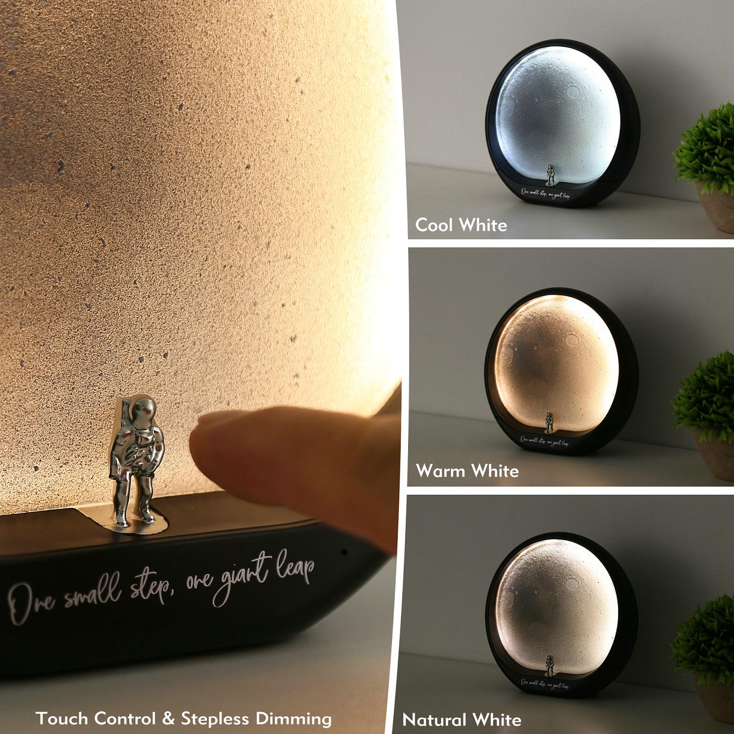 Mamre Rechargeable Moon Night Light Gift For Wedding Anniversary Birthday Valentine'S Day Christmas Father'S Day