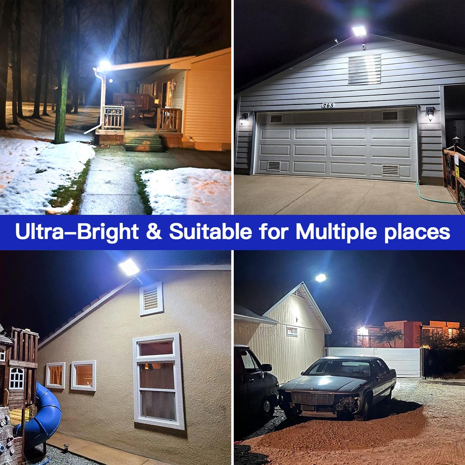 Yointhit Waterproof Solar Lights - Dusk to Dawn Motion Sensor, 800W-2PACK, Metal, High Brightness Garden Pathway Lamps - 2 Pack