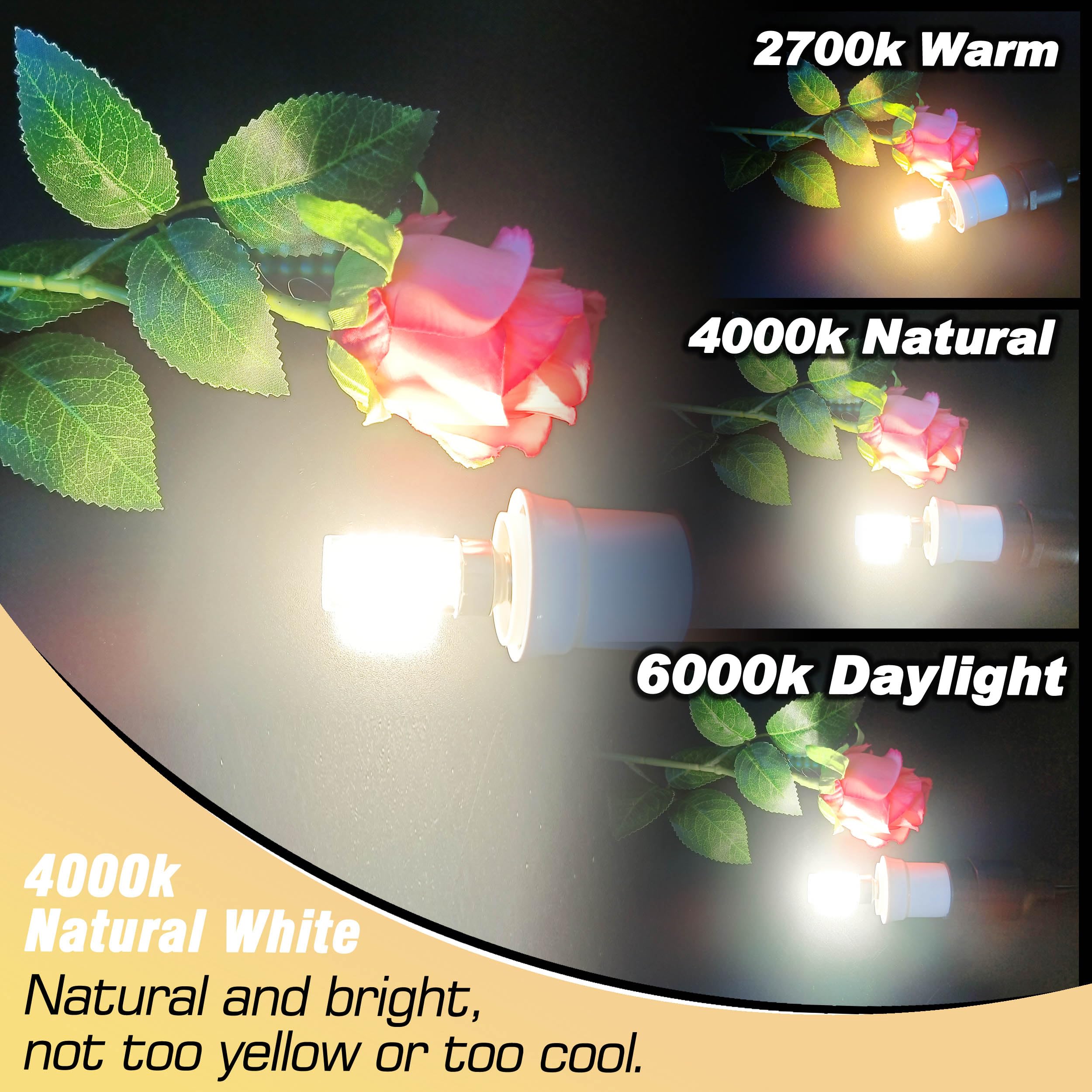 Heifymi E12 T6 C7 40 Watt Equivalent Led Bulbs 4000K Natural White 450Lm 4W 120Volt E12 Small Base Led Candelabra Bulb For Ceiling Fan Pendant Chandelier Lighting Wall Sconces  Non-Dimmable  4 Pack