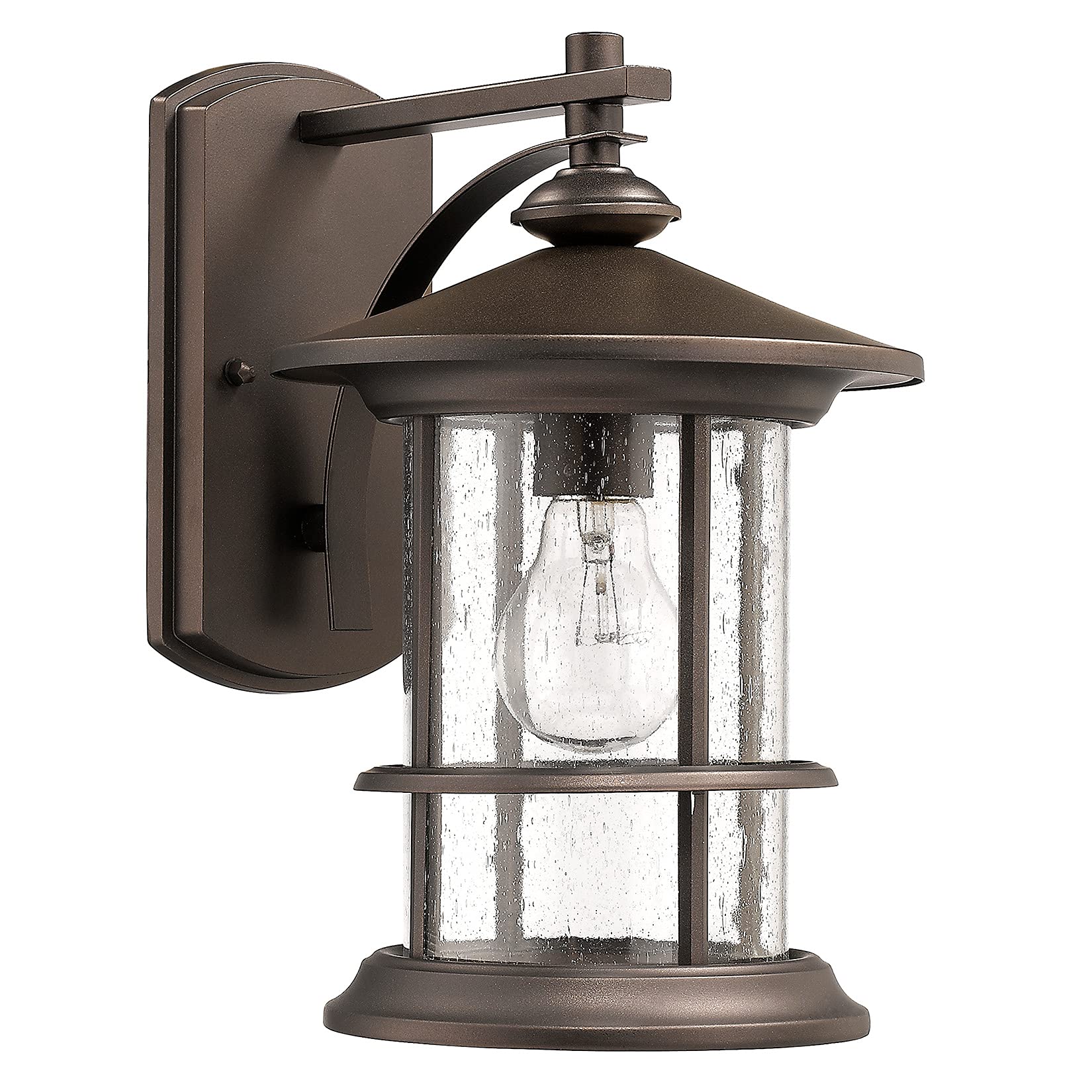 MICSIU Outdoor Wall Light Fixture Vintage Waterproof Lantern Oil Rubbed Bronze Medium Metal