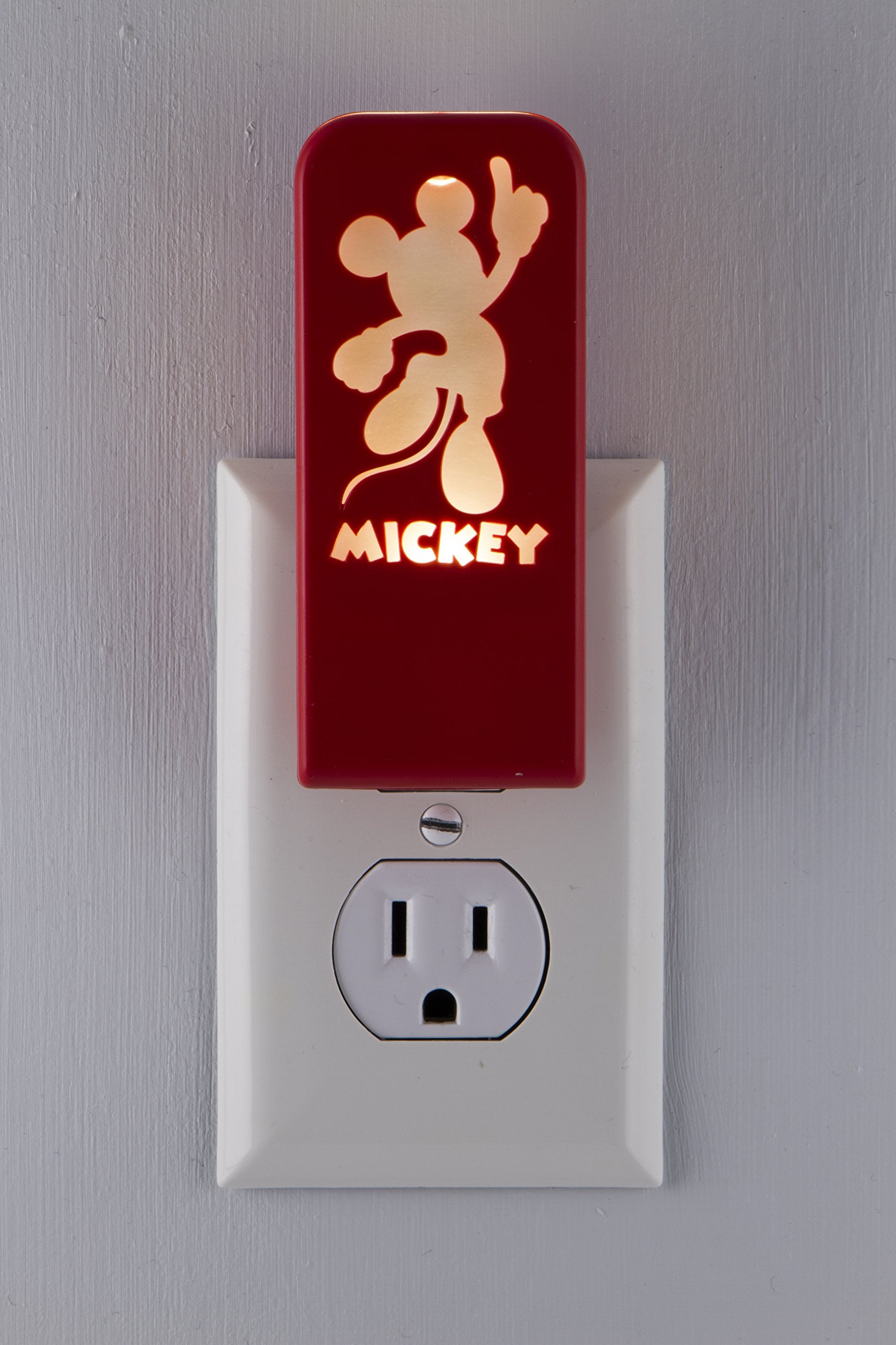 Disney Mickey Mouse Led Night Light, Always On, Ul-Listed, Ideal For Bedroom & Nursery